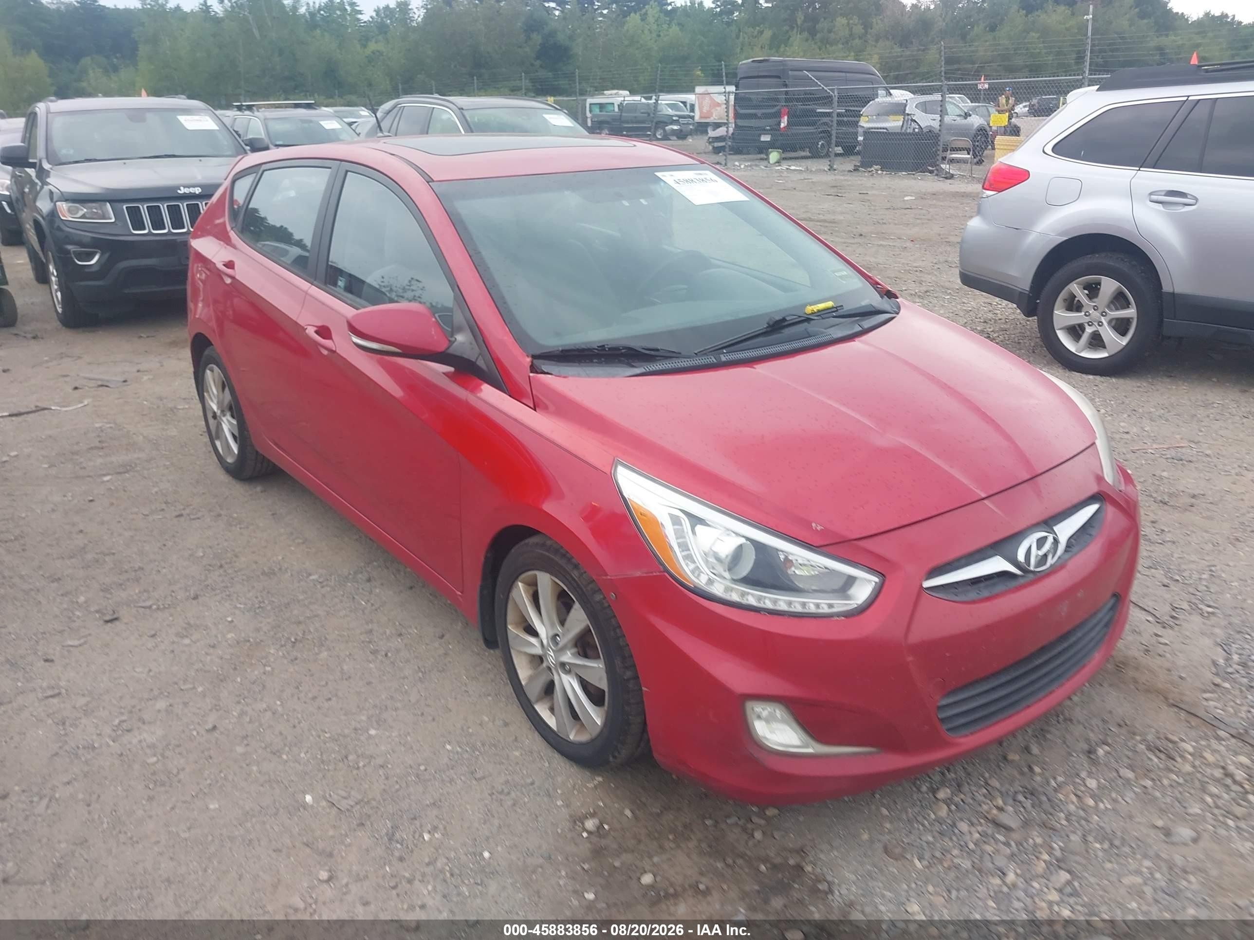 2014 Hyundai Accent Se Red vin: KMHCU5AE5EU153042