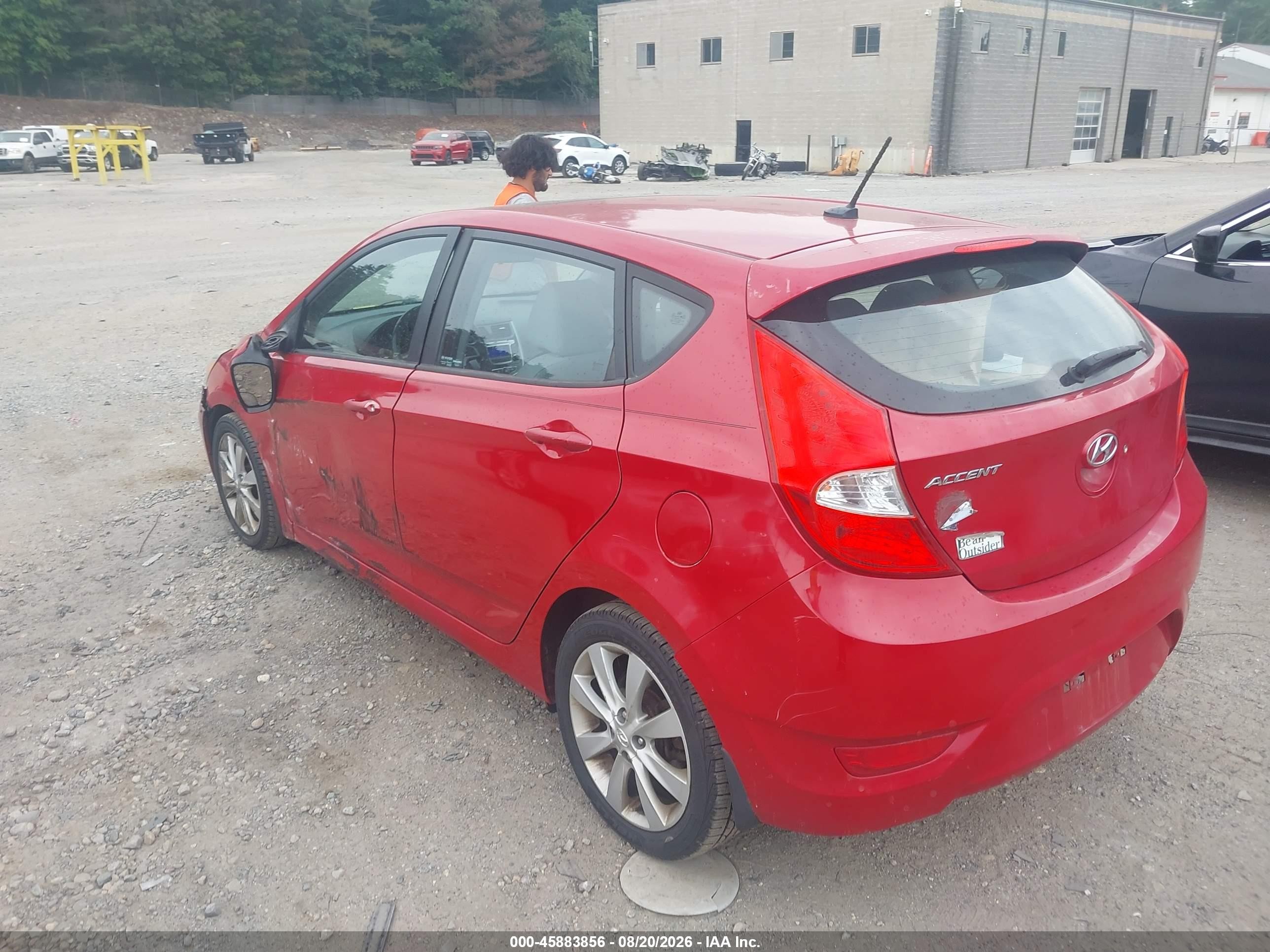 2014 Hyundai Accent Se Red vin: KMHCU5AE5EU153042