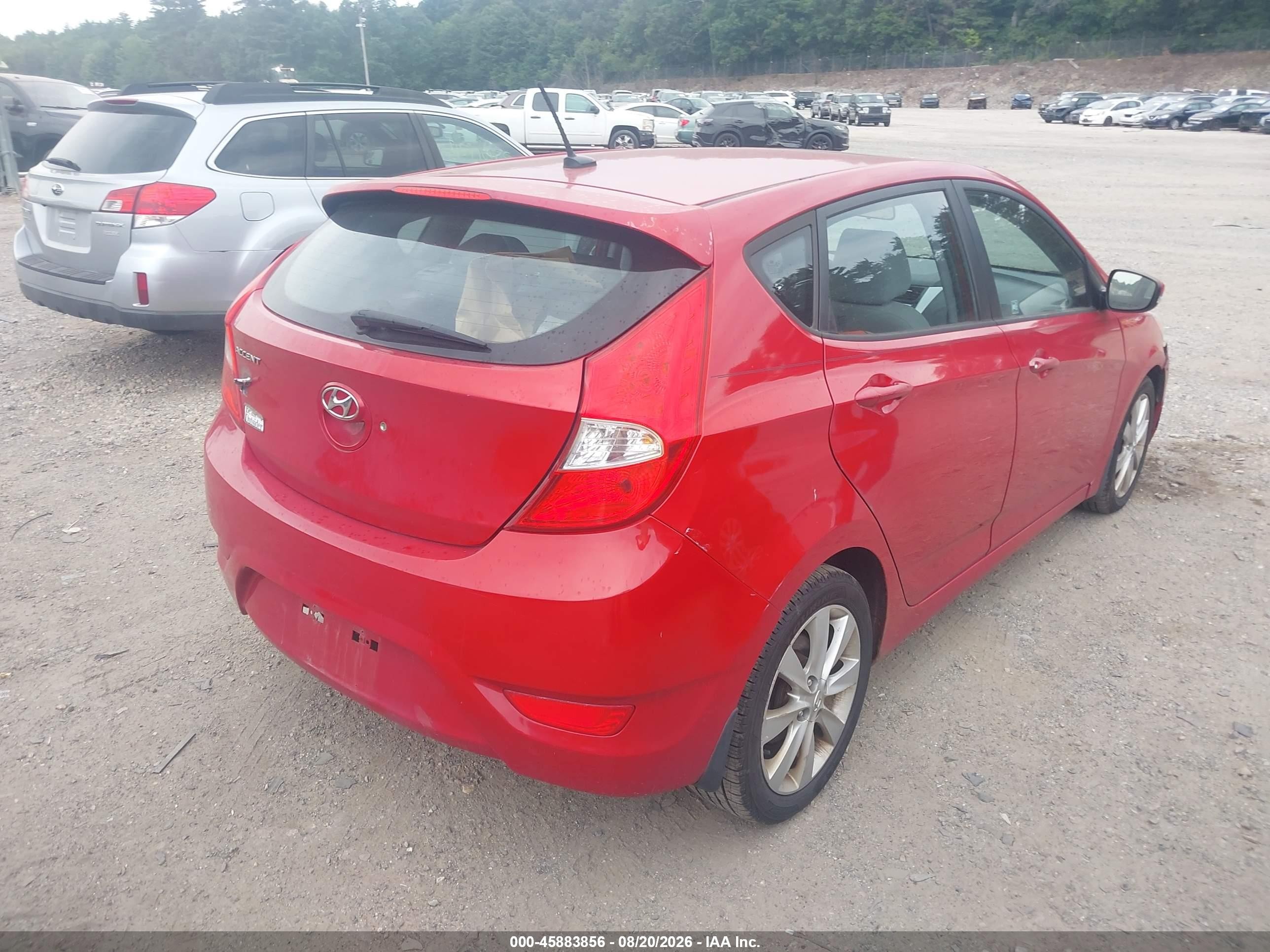 2014 Hyundai Accent Se Red vin: KMHCU5AE5EU153042