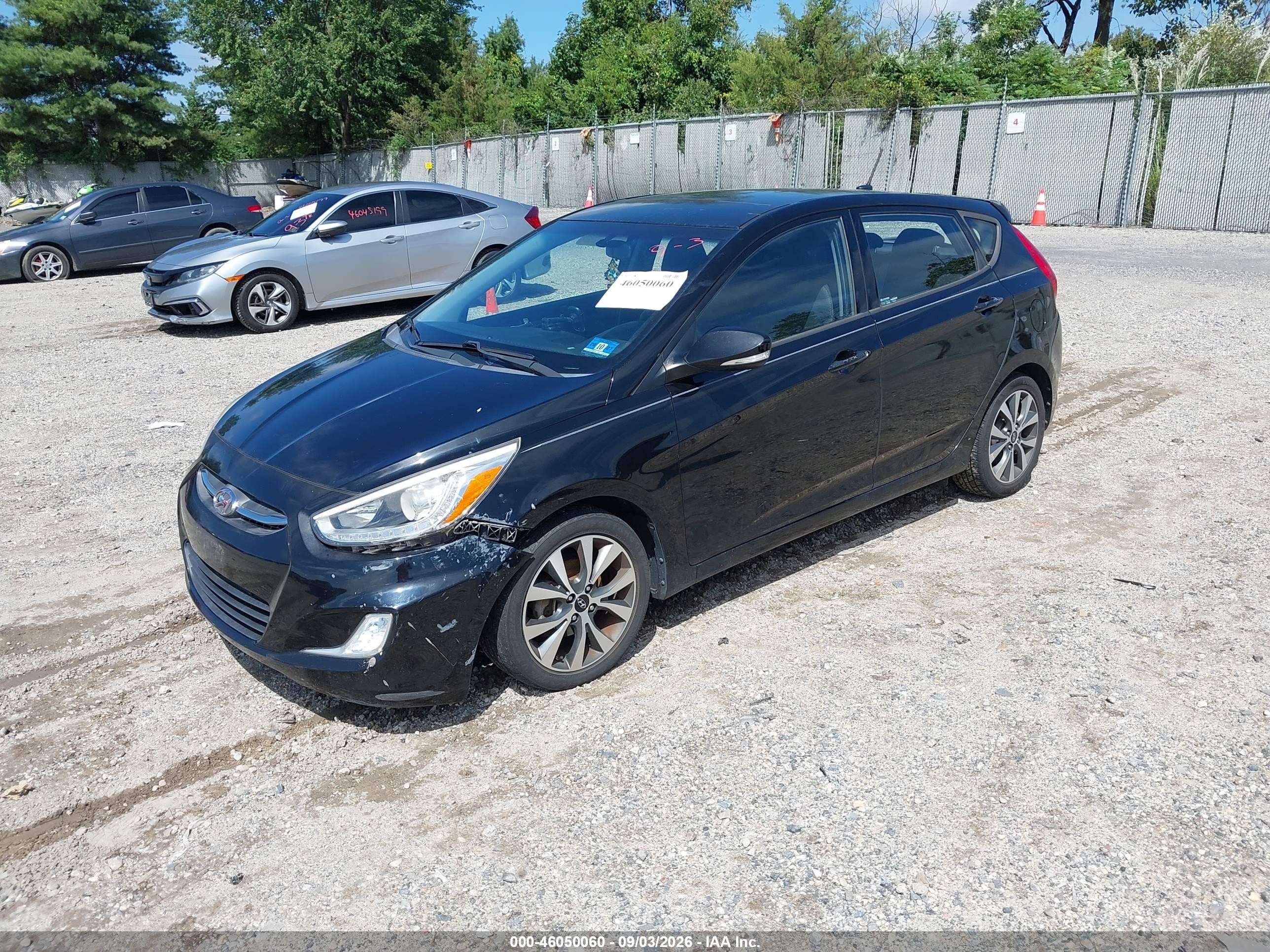 2015 Hyundai Accent Sport Черный vin: KMHCU5AE5FU233149