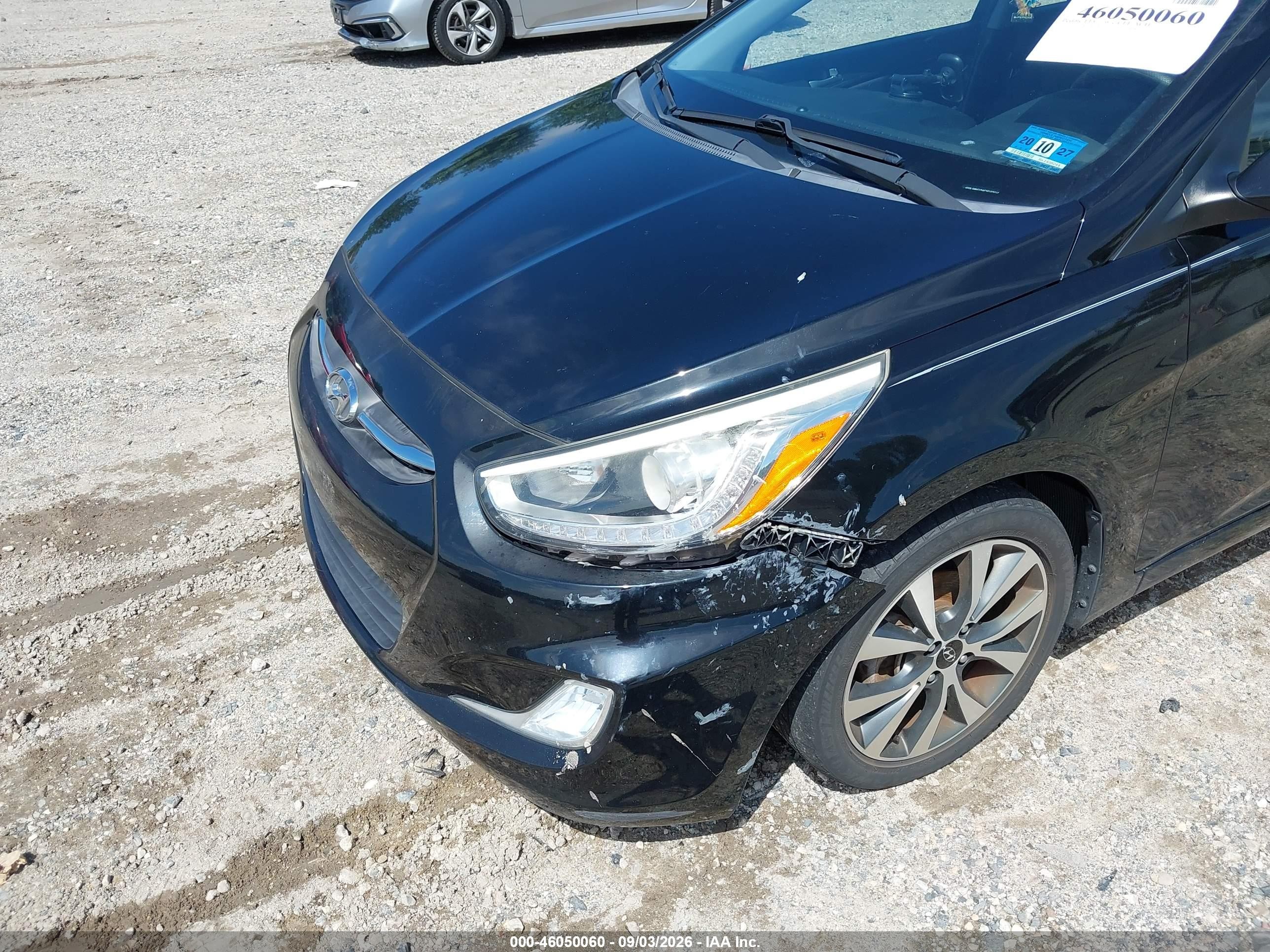 2015 Hyundai Accent Sport Черный vin: KMHCU5AE5FU233149
