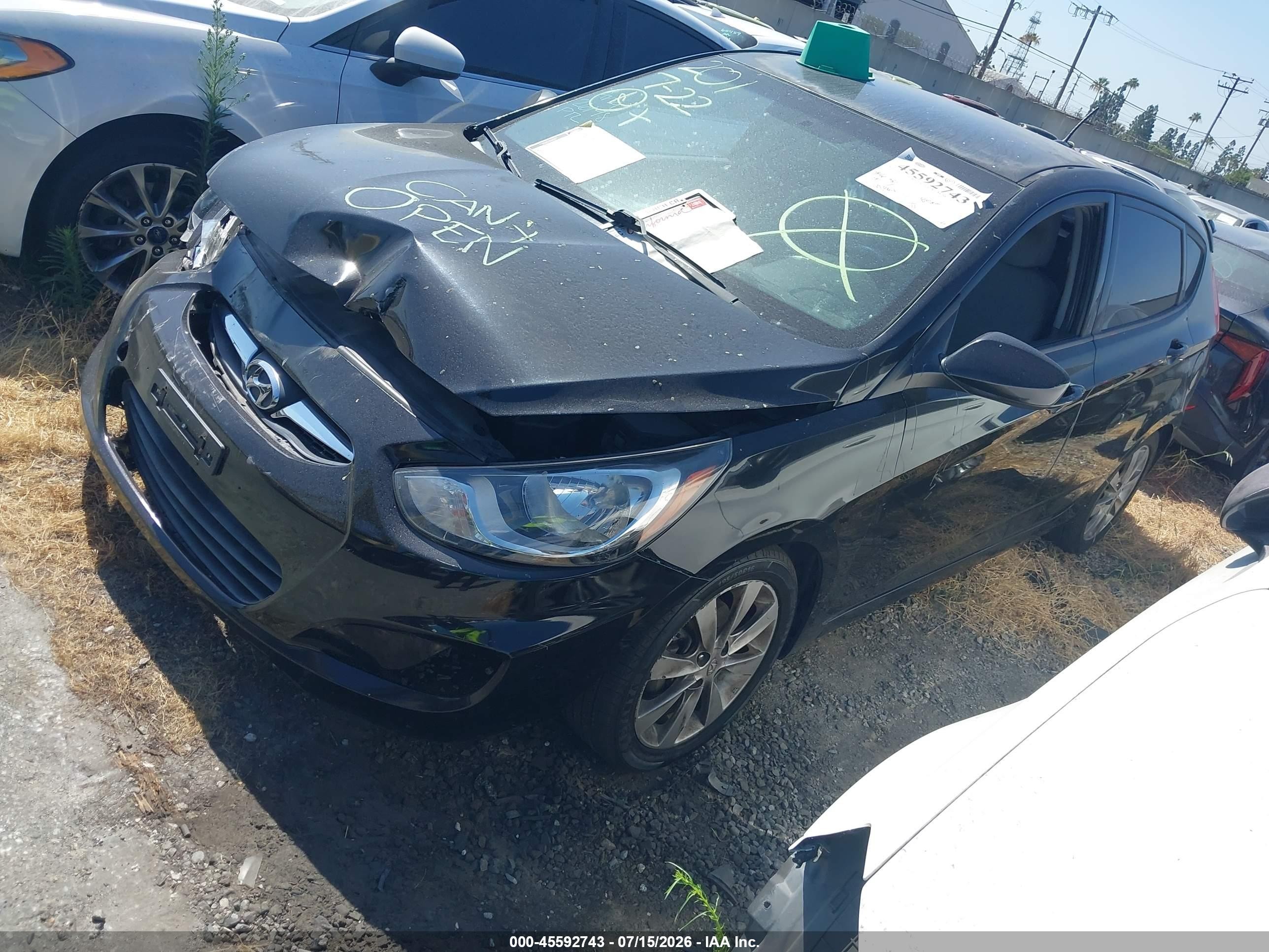 2012 Hyundai Accent Se Black vin: KMHCU5AE6CU030962