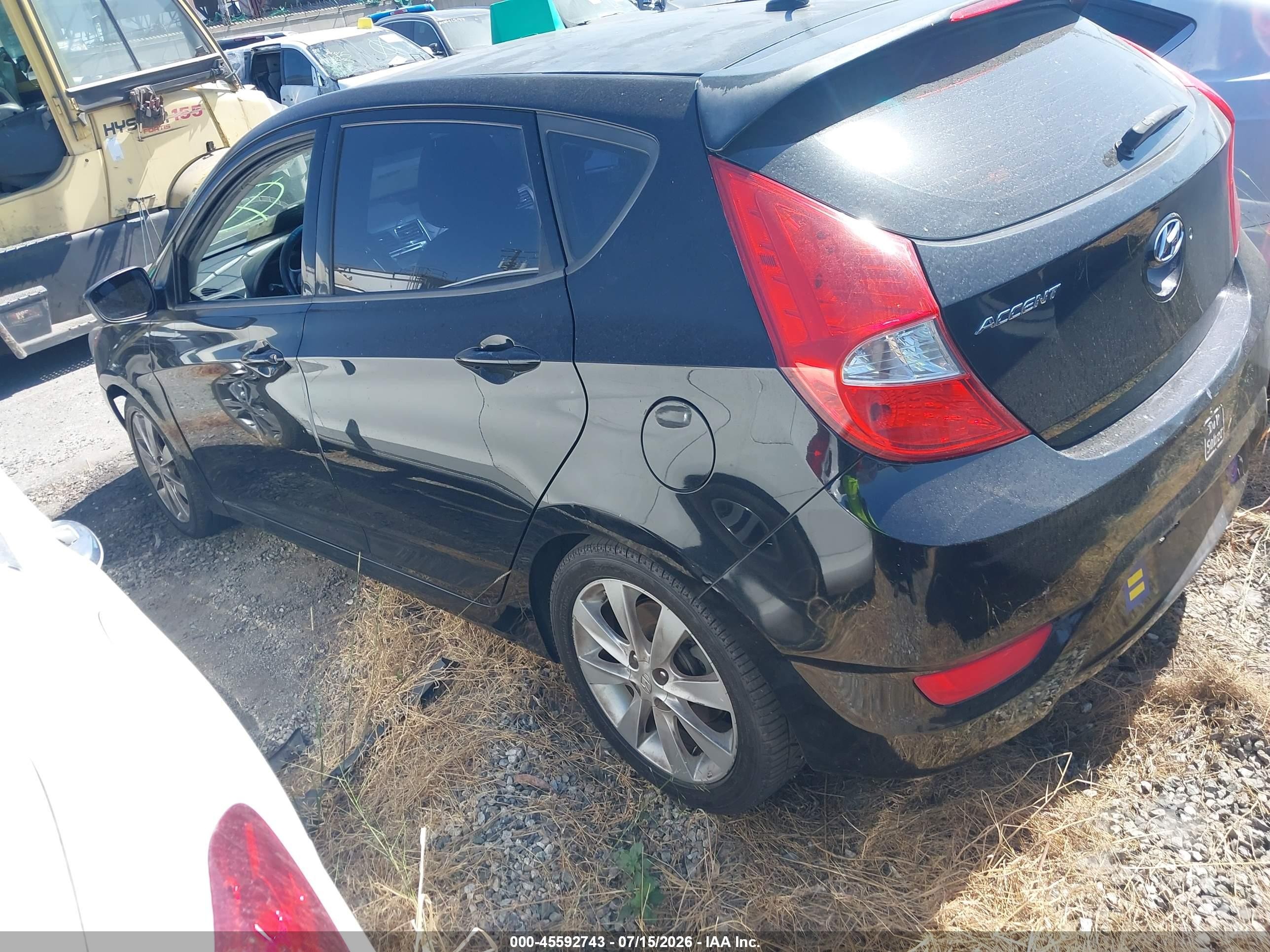 2012 Hyundai Accent Se Black vin: KMHCU5AE6CU030962