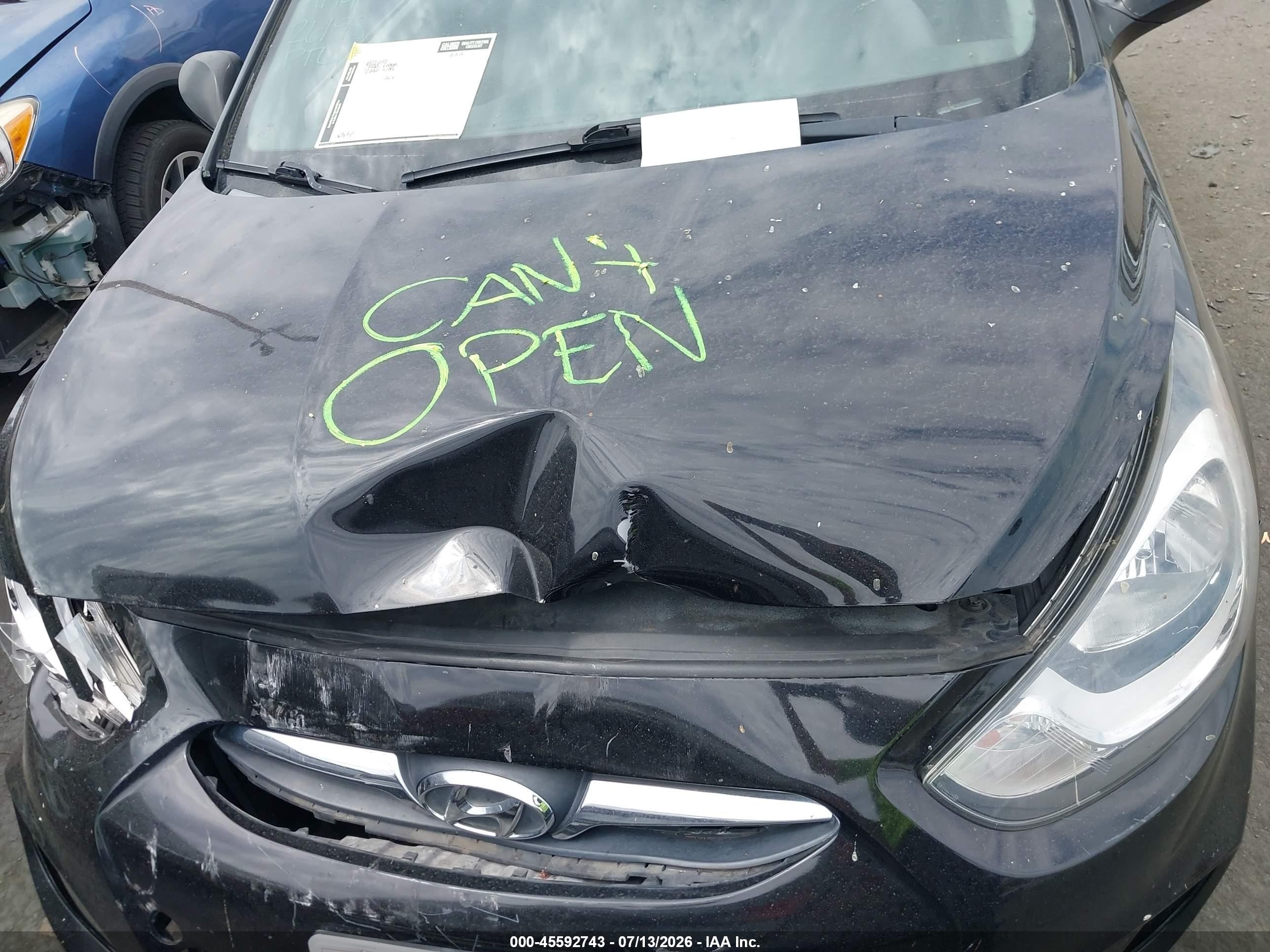 2012 Hyundai Accent Se Black vin: KMHCU5AE6CU030962