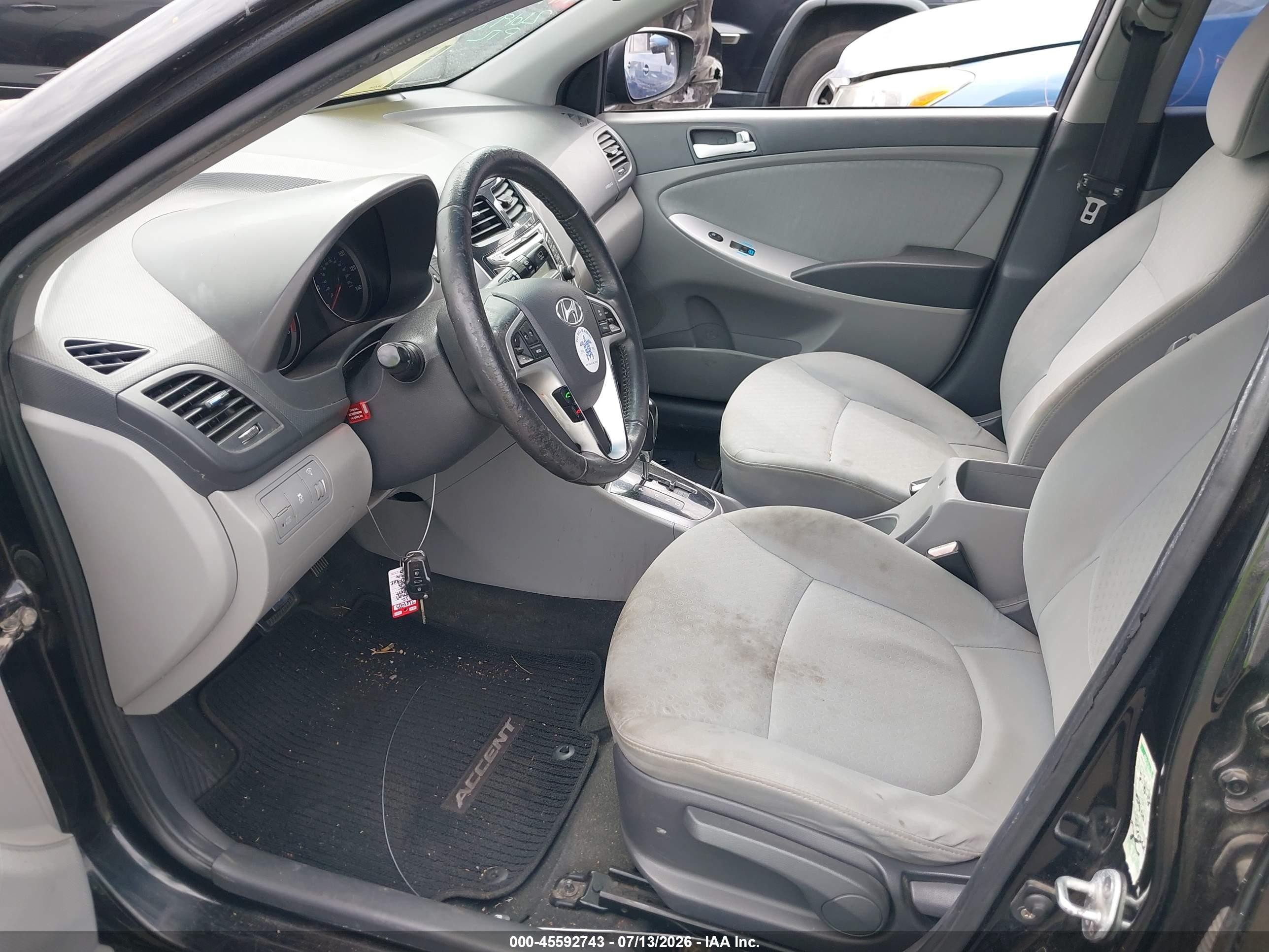 2012 Hyundai Accent Se Black vin: KMHCU5AE6CU030962