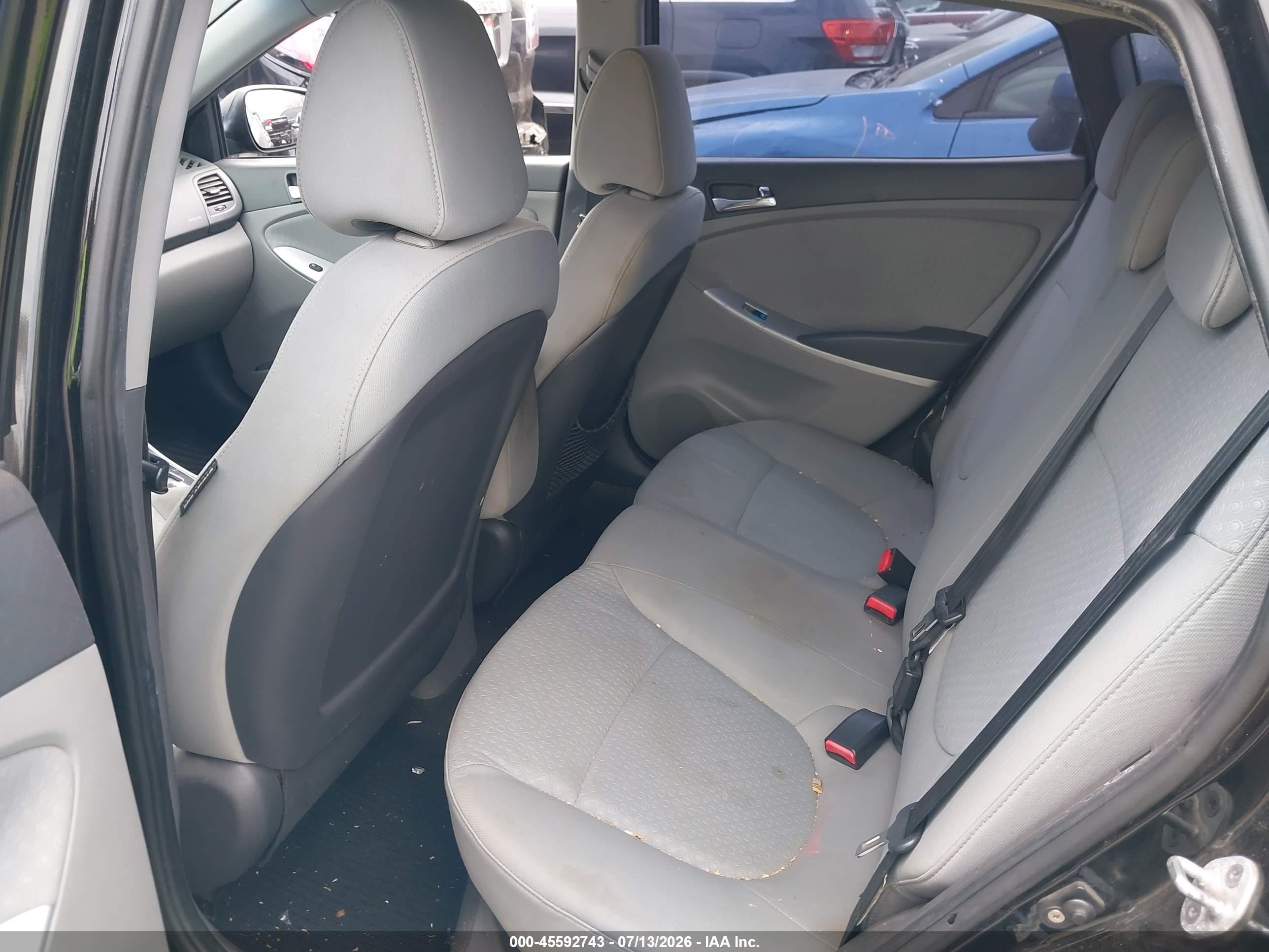 2012 Hyundai Accent Se Black vin: KMHCU5AE6CU030962