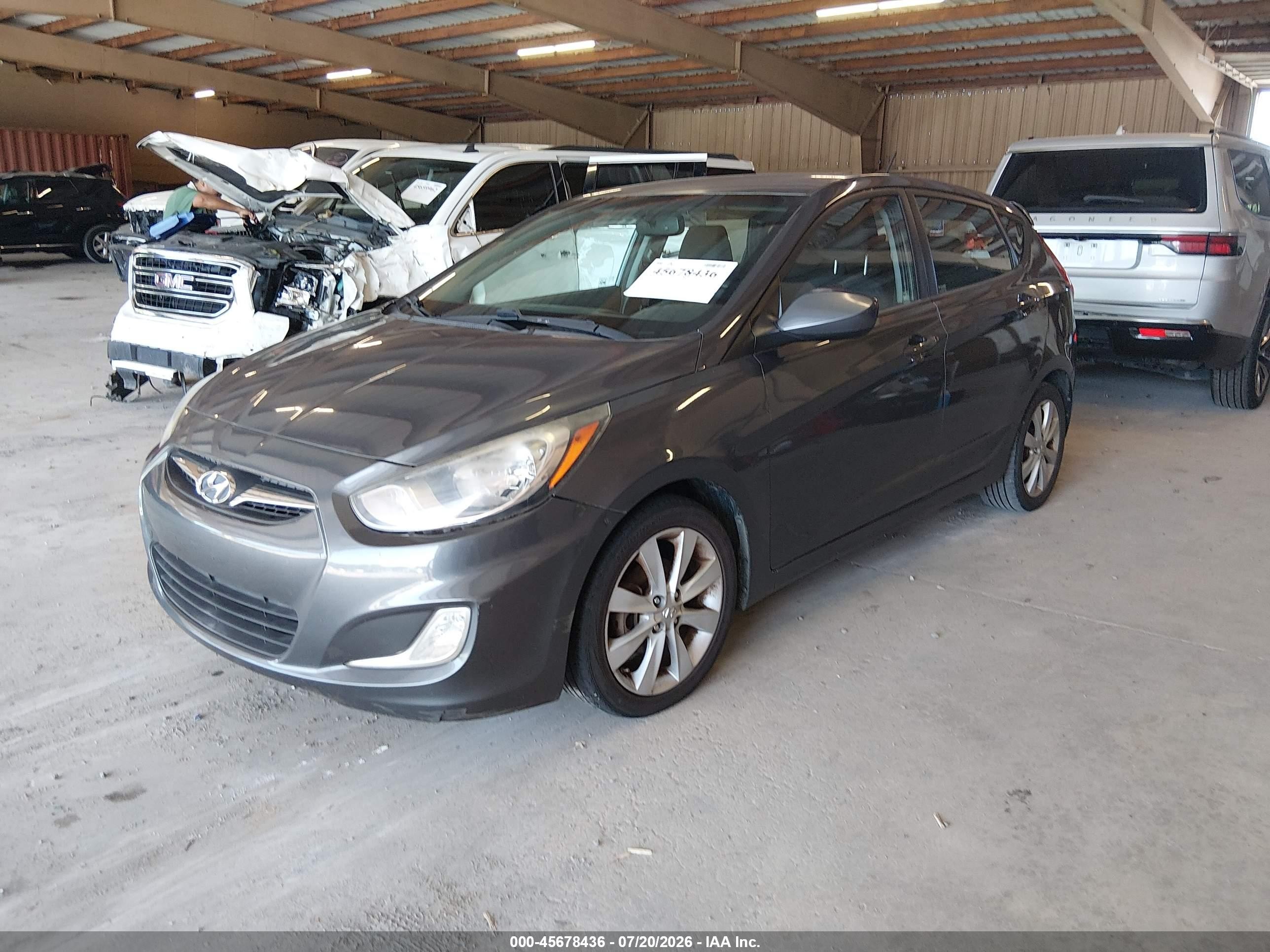 2012 Hyundai Accent Se Gray vin: KMHCU5AE6CU041914