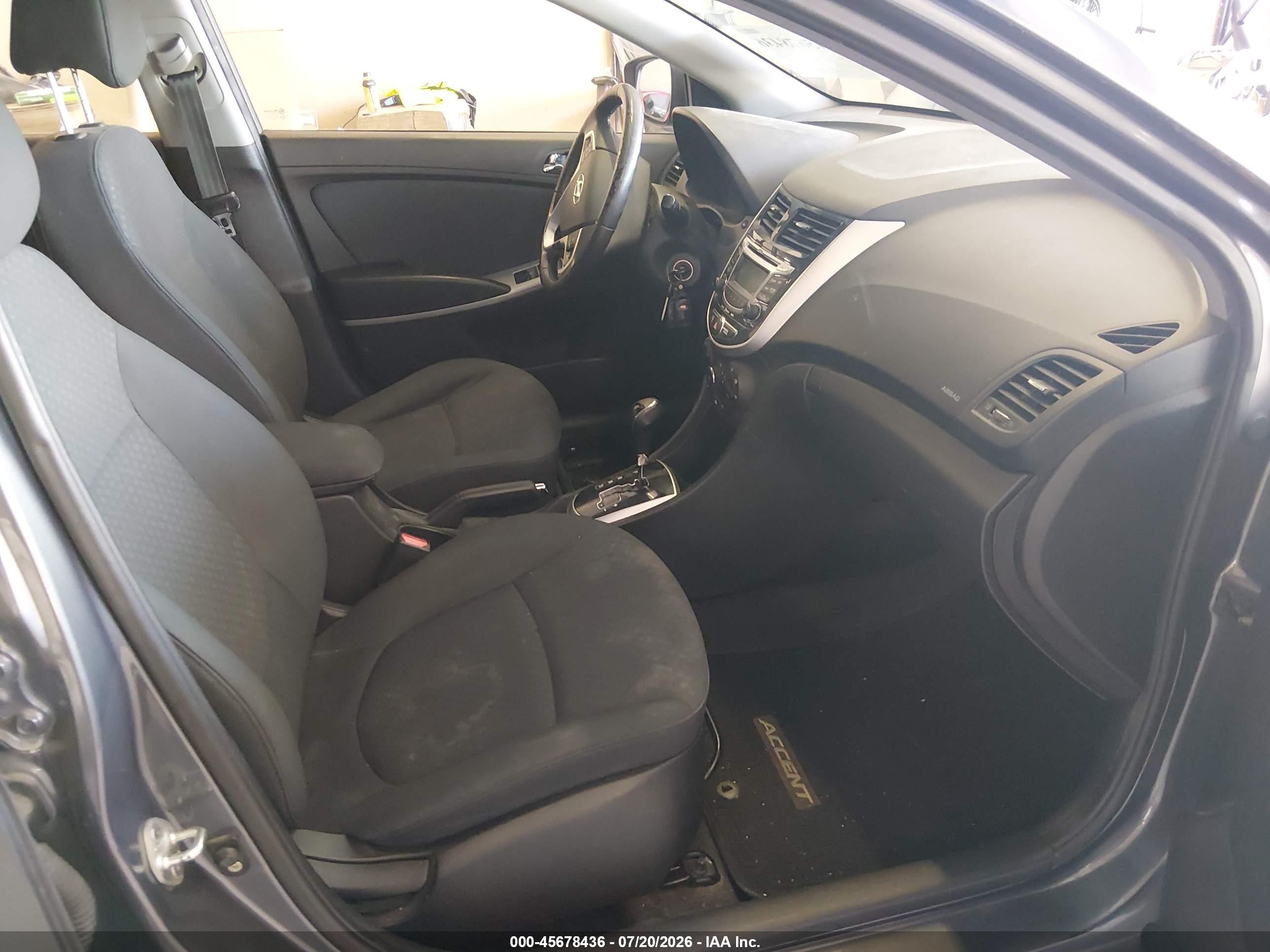 2012 Hyundai Accent Se Gray vin: KMHCU5AE6CU041914