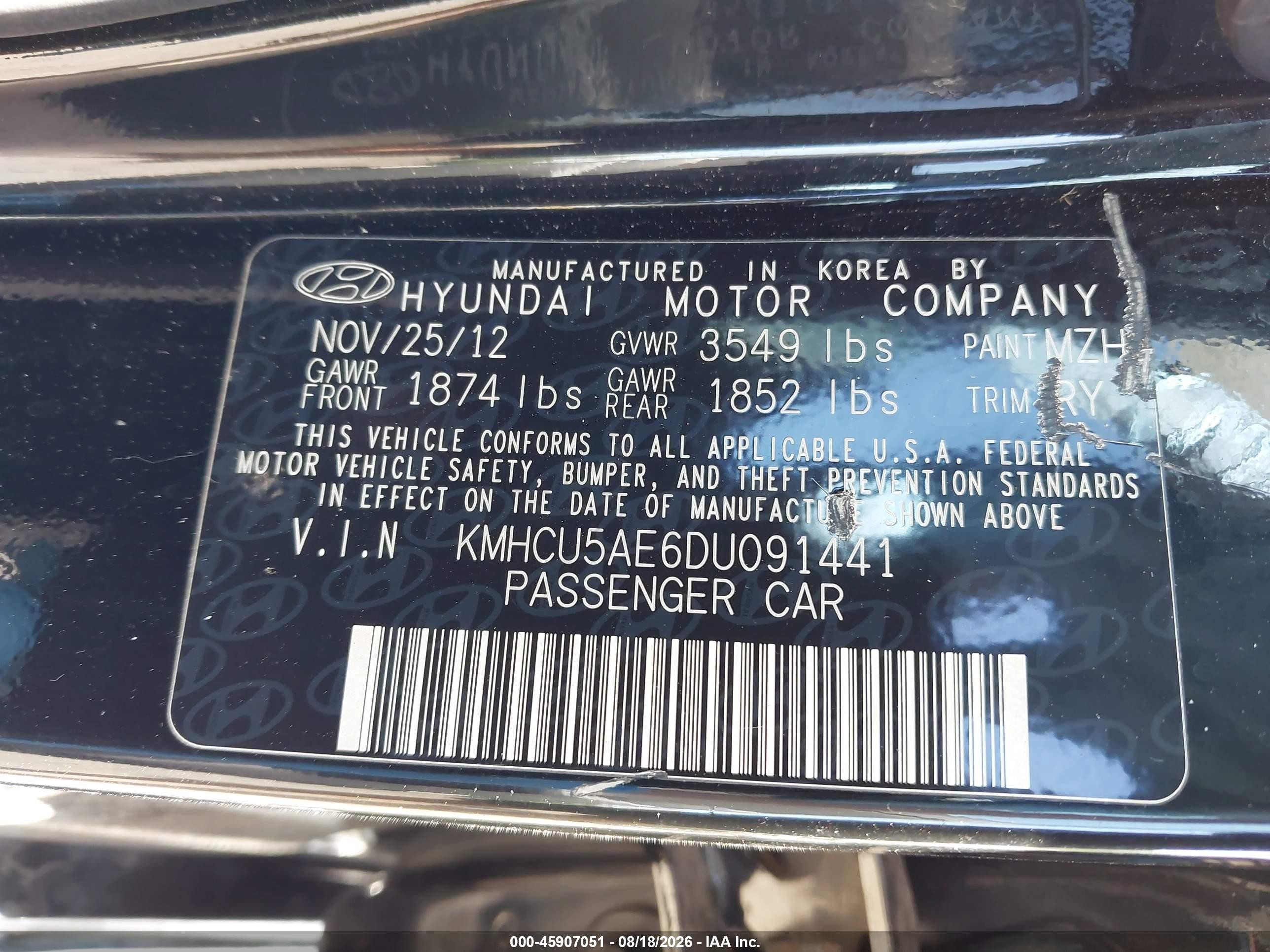 2013 Hyundai Accent Se Black vin: KMHCU5AE6DU091441