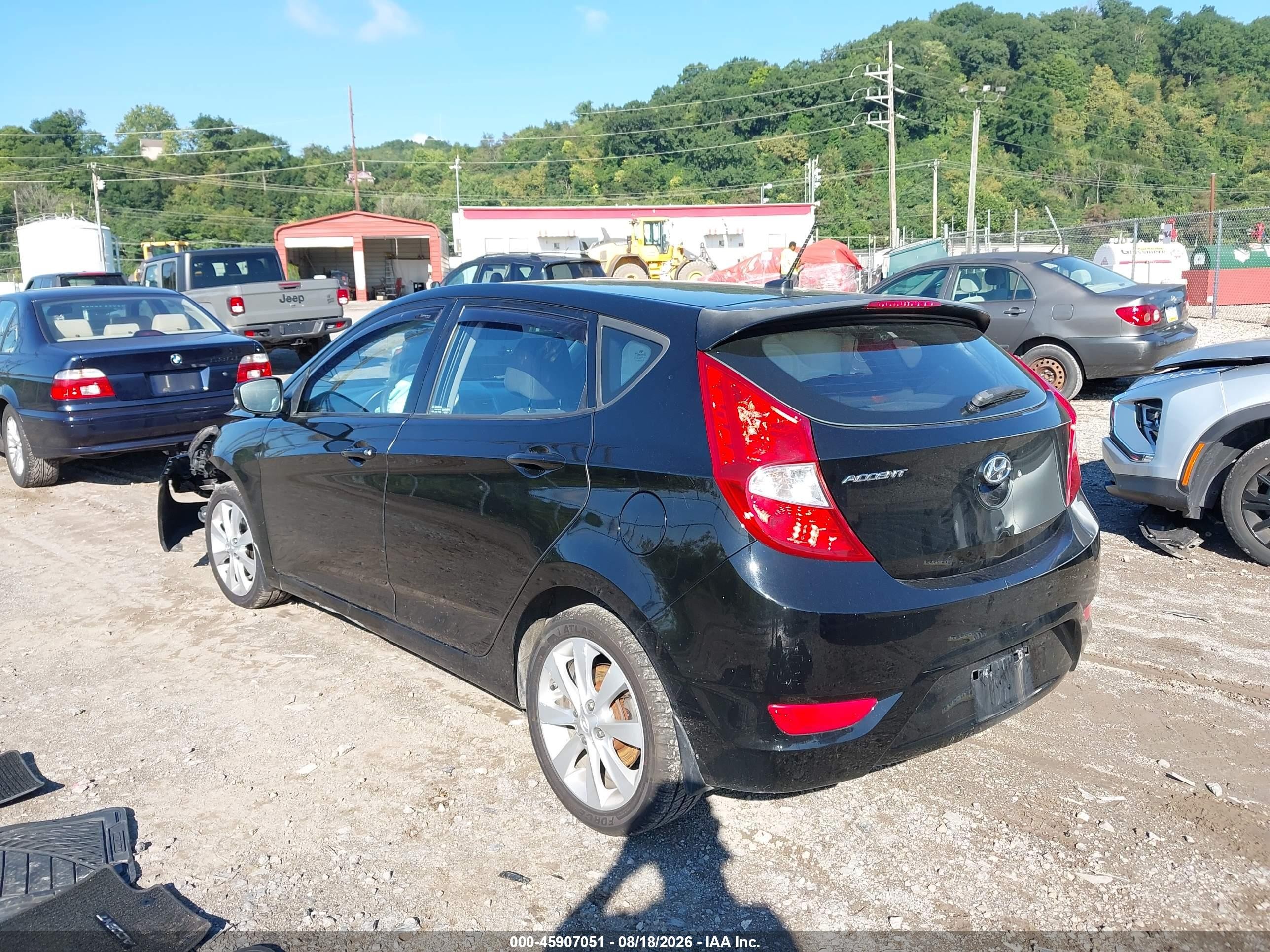 2013 Hyundai Accent Se Black vin: KMHCU5AE6DU091441