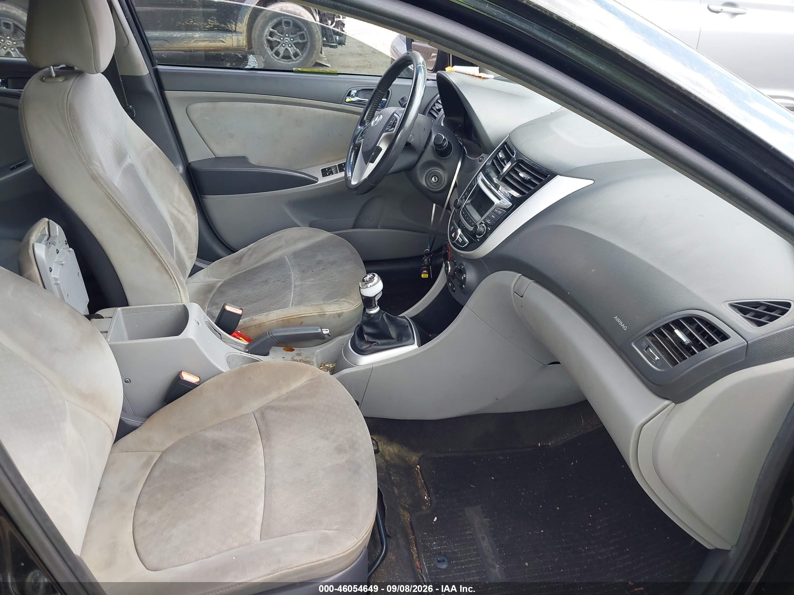 2014 Hyundai Accent Se Черный vin: KMHCU5AE6EU145905