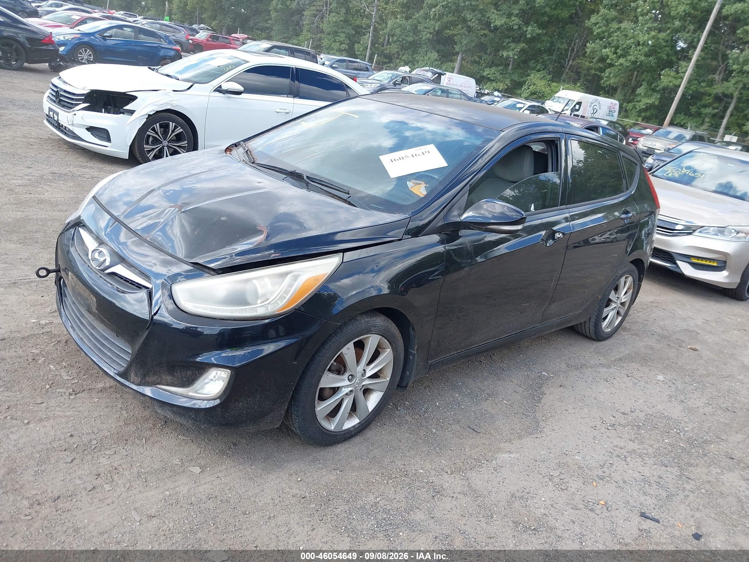 2014 Hyundai Accent Se Черный vin: KMHCU5AE6EU145905