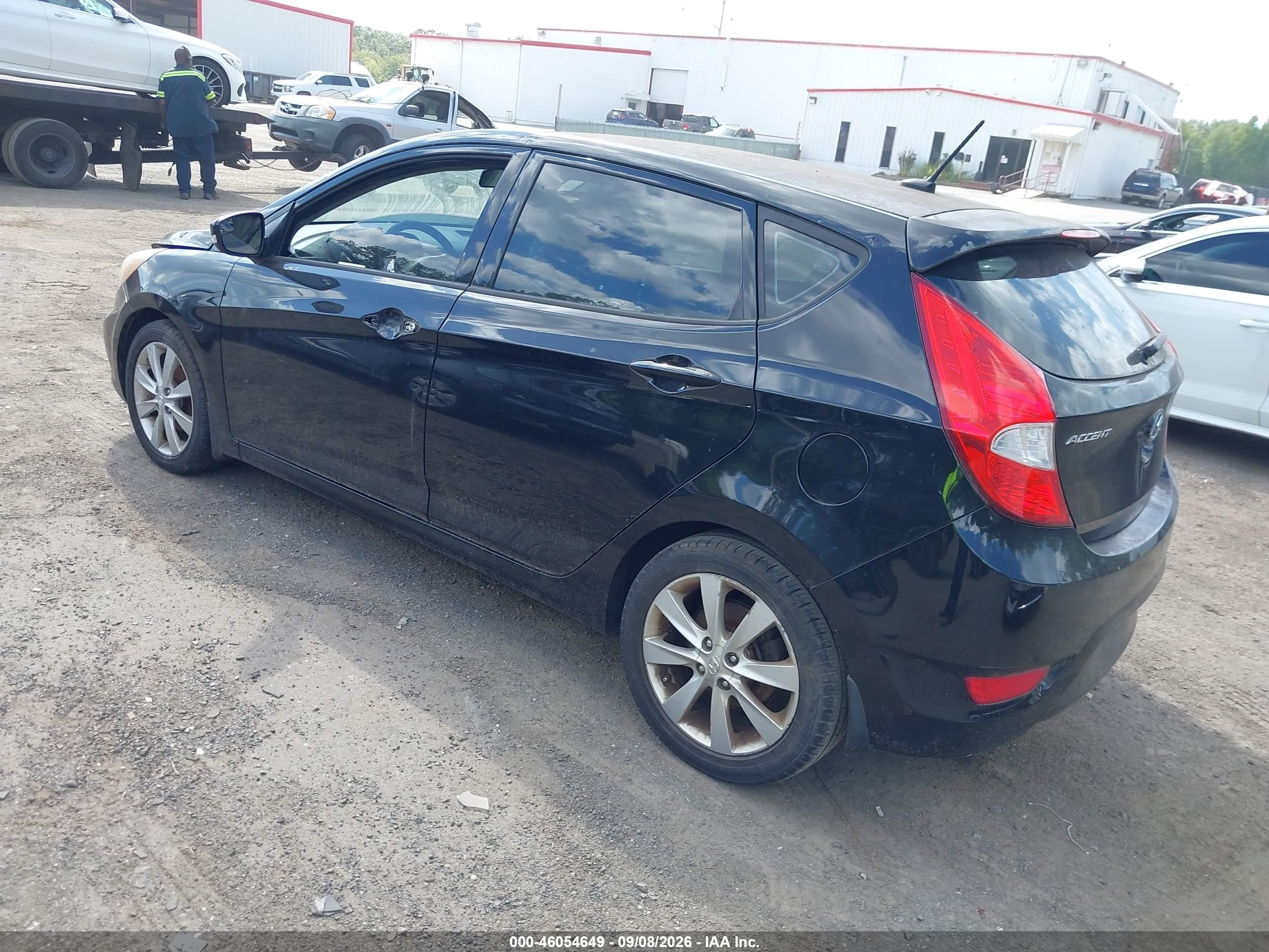 2014 Hyundai Accent Se Черный vin: KMHCU5AE6EU145905