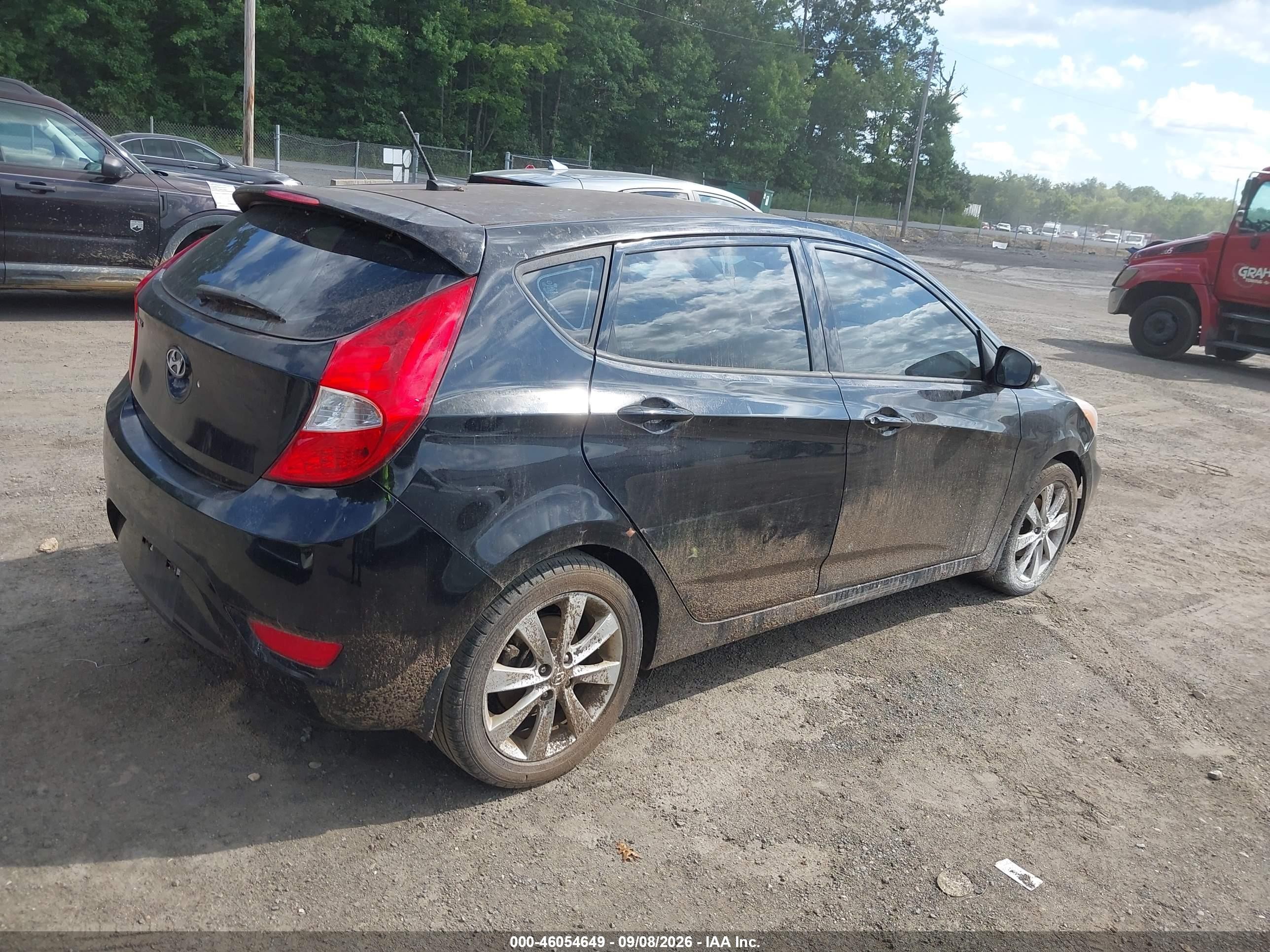 2014 Hyundai Accent Se Черный vin: KMHCU5AE6EU145905