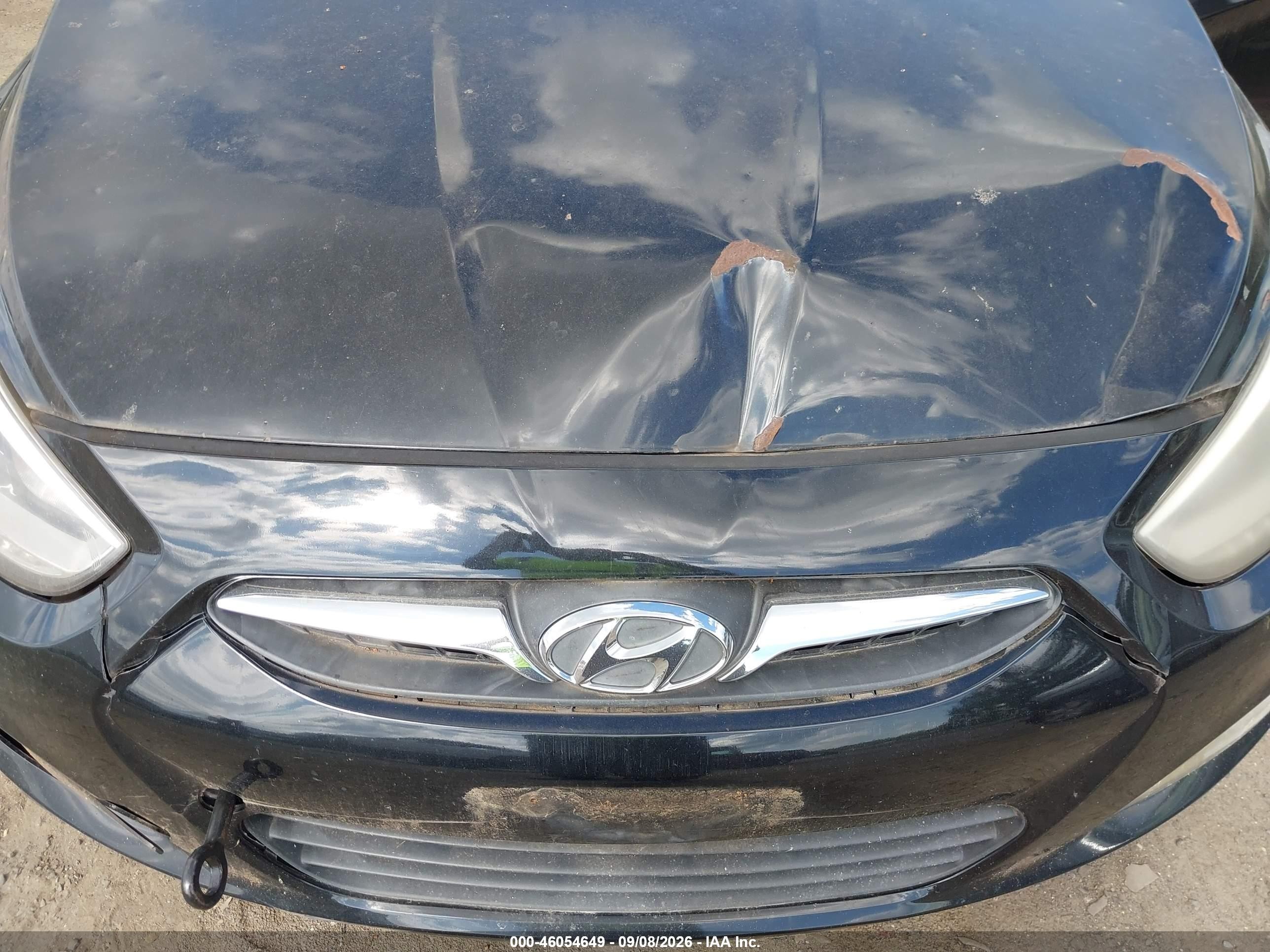 2014 Hyundai Accent Se Черный vin: KMHCU5AE6EU145905