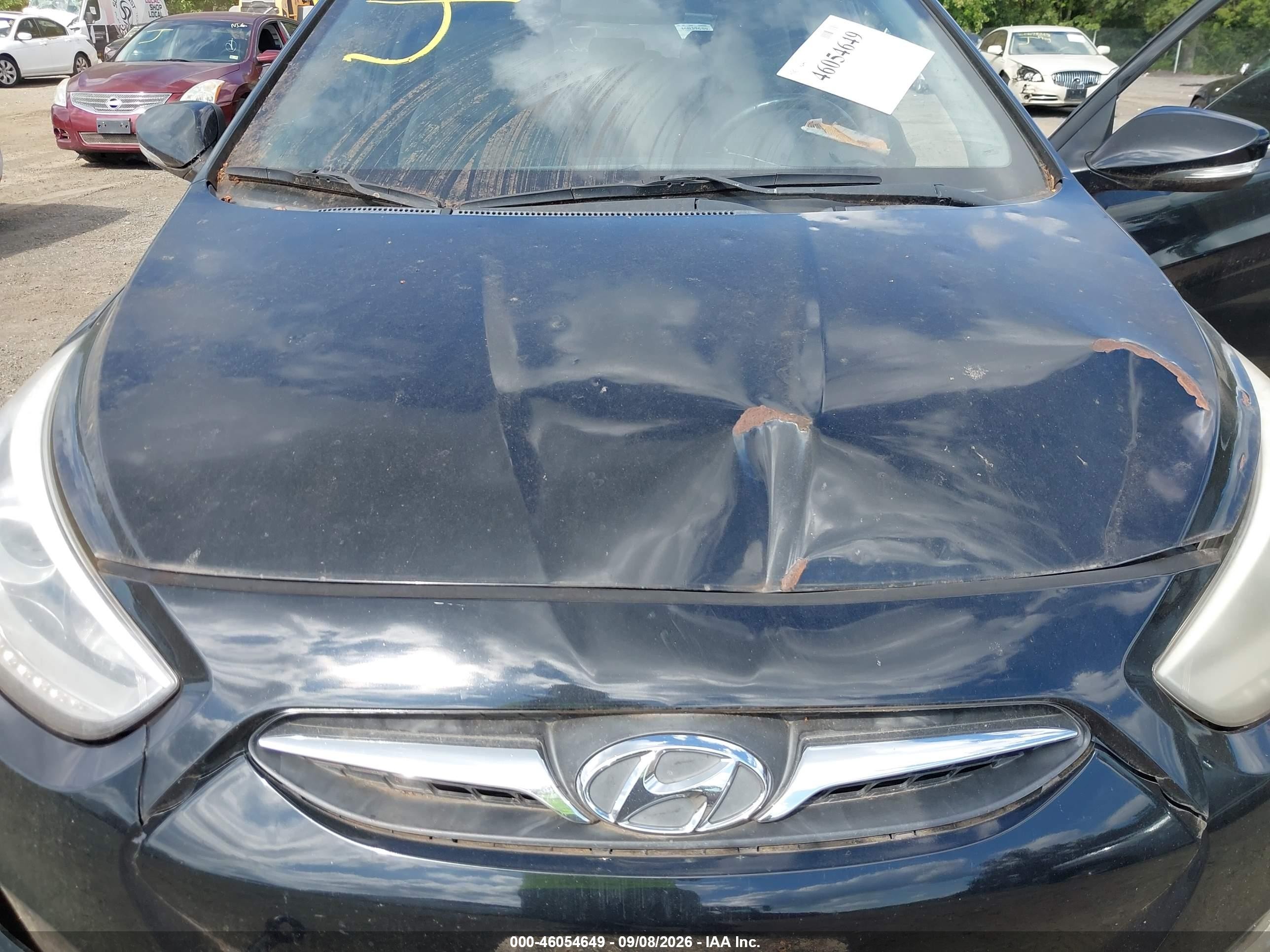 2014 Hyundai Accent Se Черный vin: KMHCU5AE6EU145905