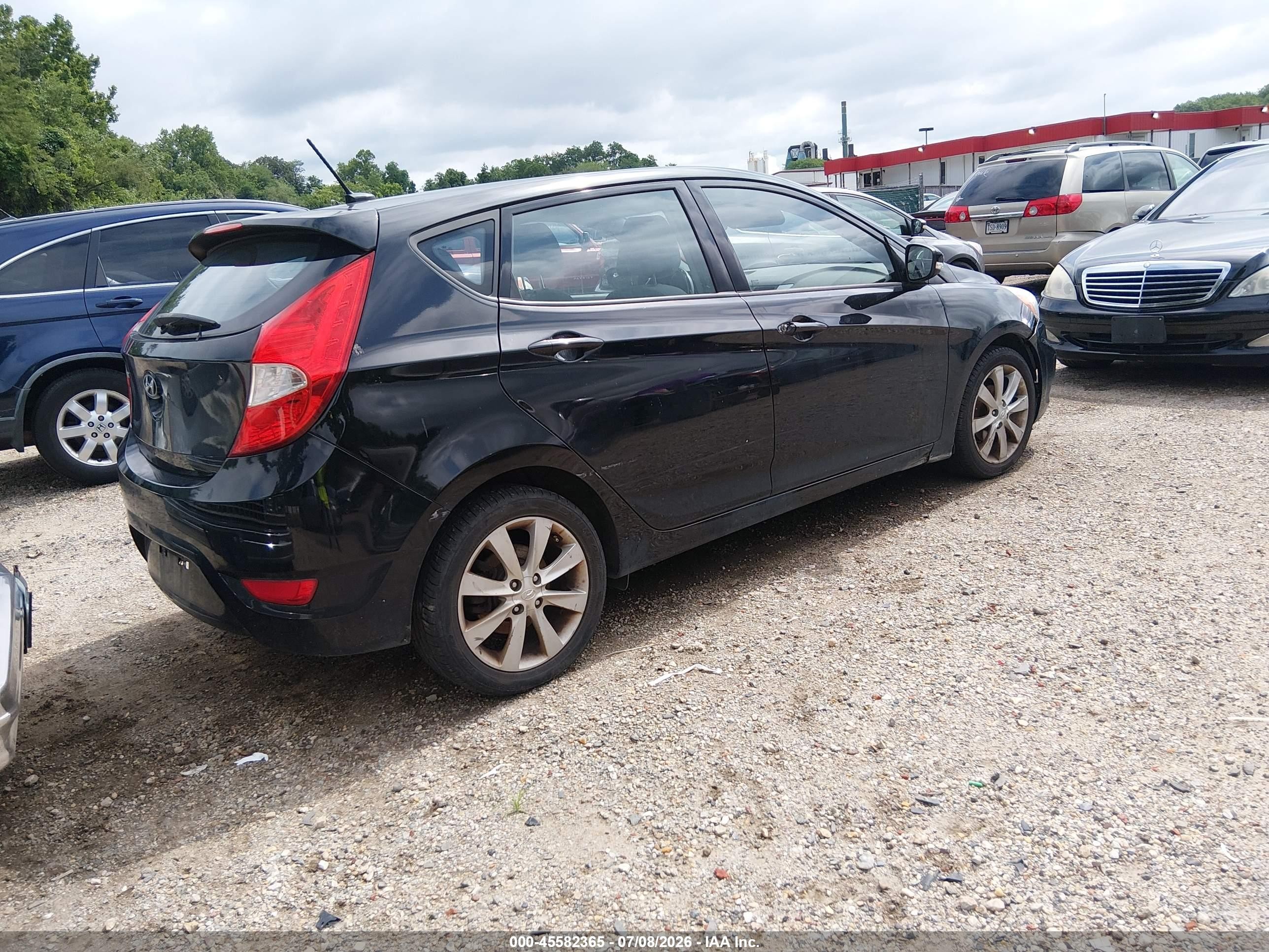 2014 Hyundai Accent Se Black vin: KMHCU5AE6EU155768