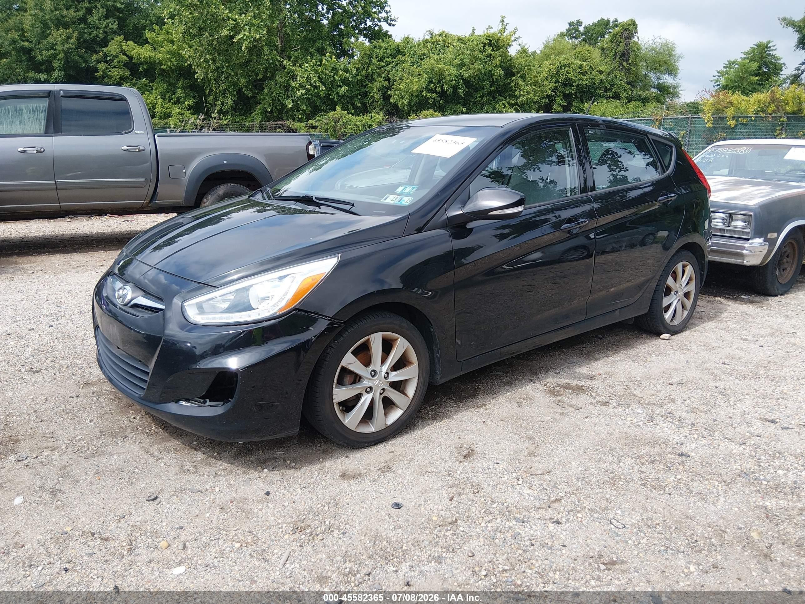 2014 Hyundai Accent Se Black vin: KMHCU5AE6EU155768