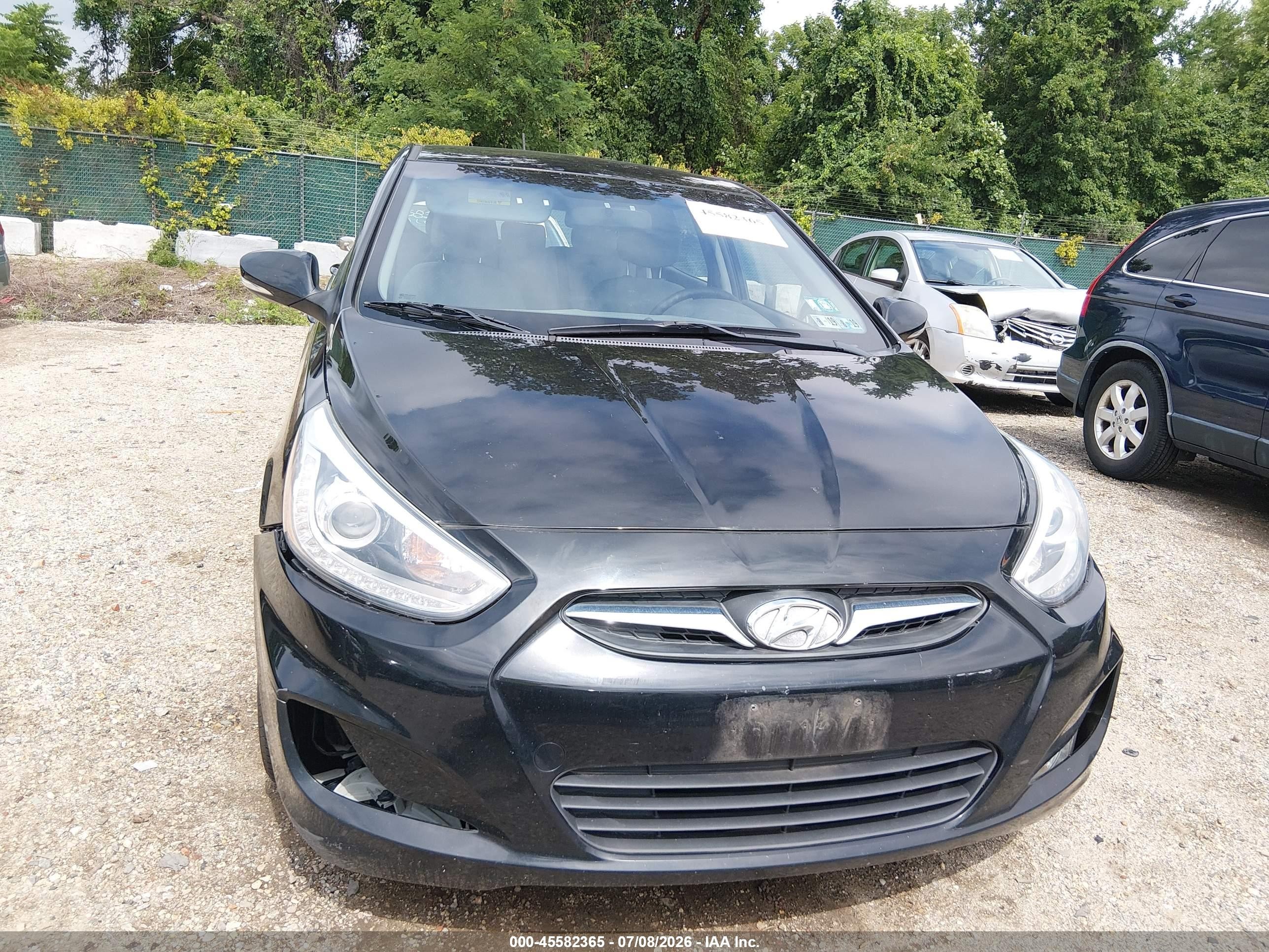 2014 Hyundai Accent Se Black vin: KMHCU5AE6EU155768