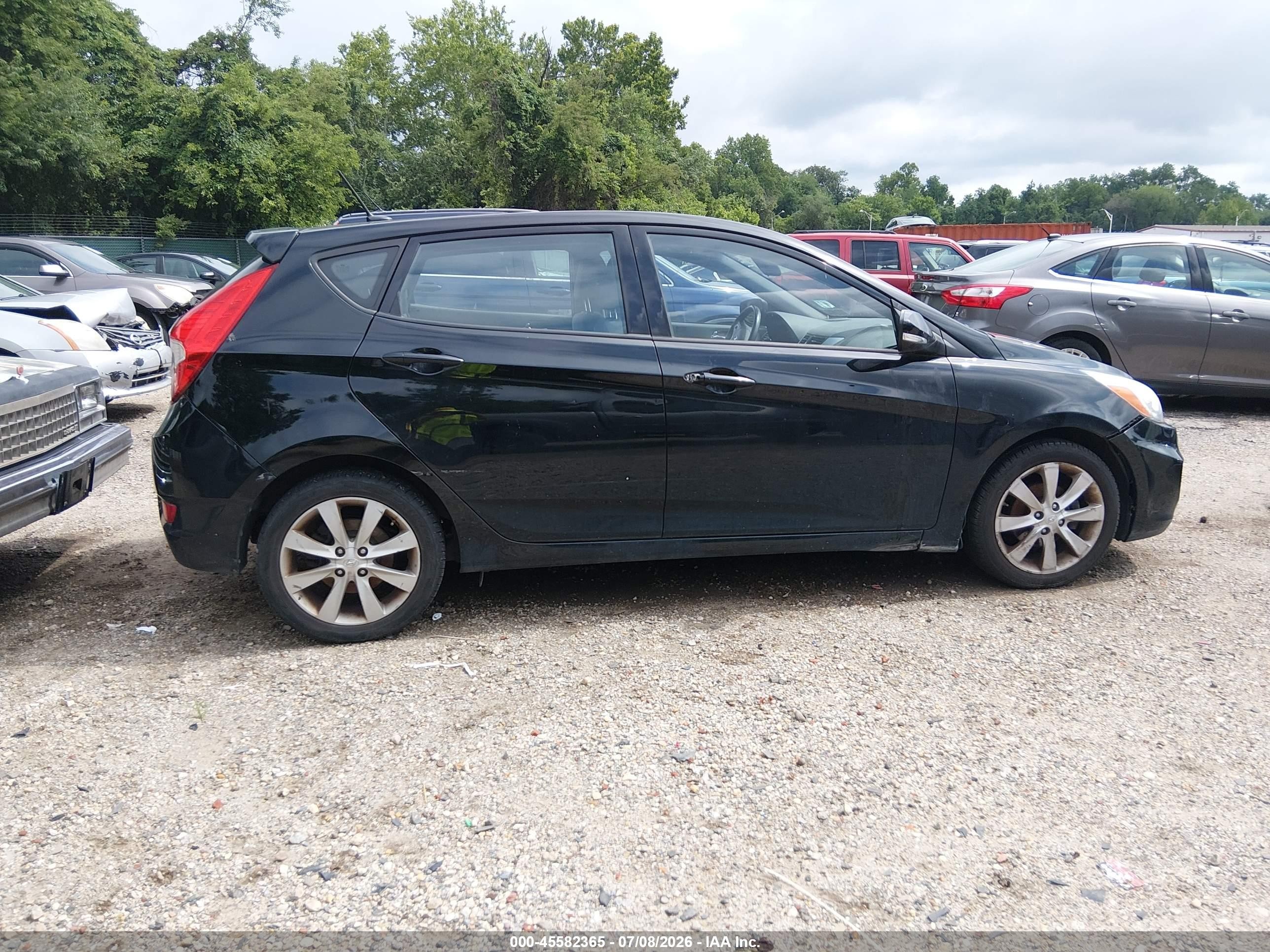 2014 Hyundai Accent Se Black vin: KMHCU5AE6EU155768