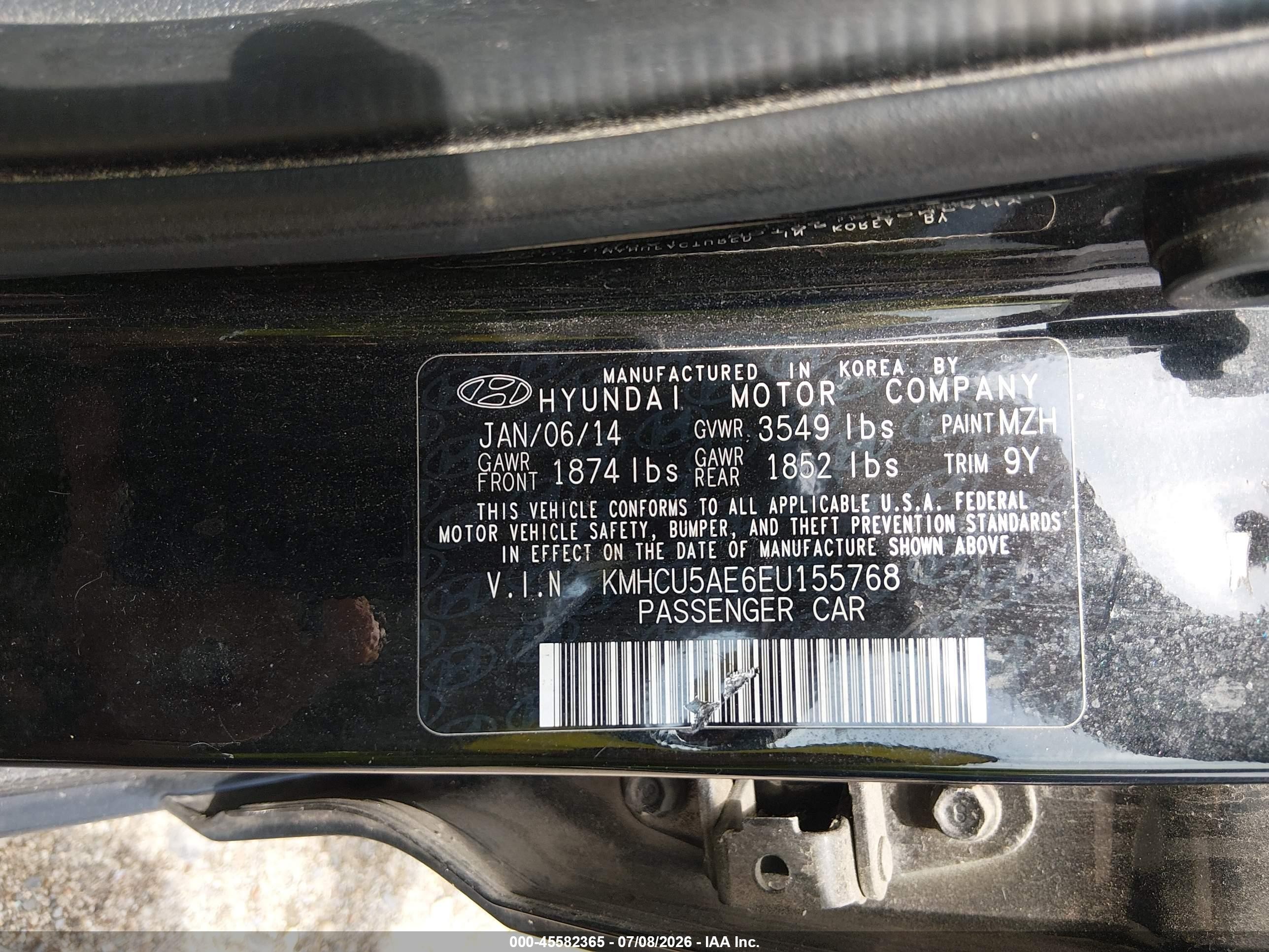 2014 Hyundai Accent Se Black vin: KMHCU5AE6EU155768