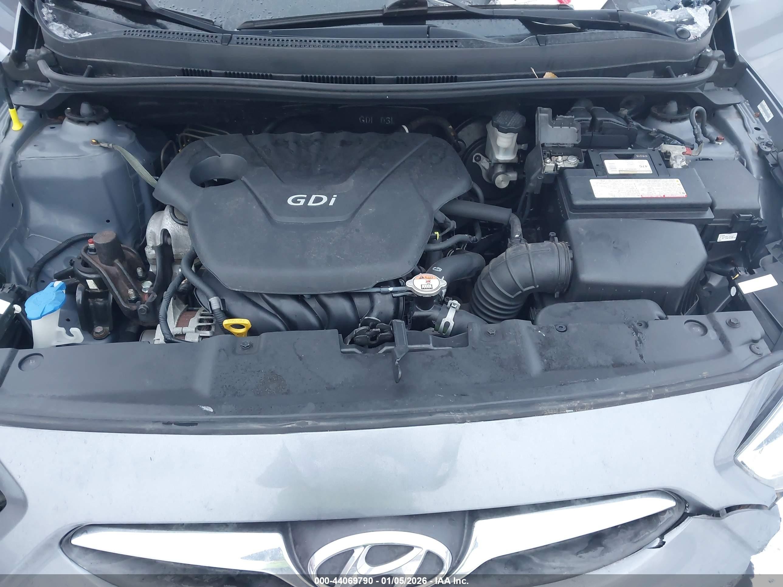 2014 Hyundai Accent Se Gray vin: KMHCU5AE6EU196028