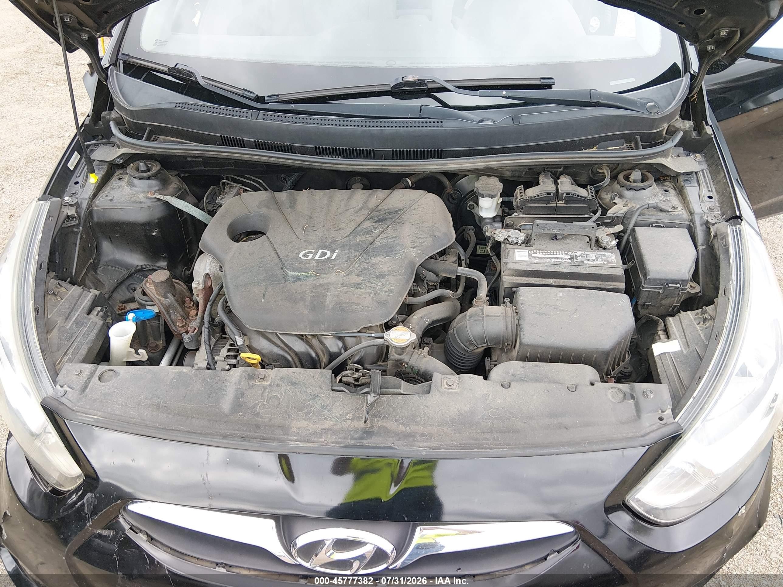 2012 Hyundai Accent Se Black vin: KMHCU5AE7CU017508