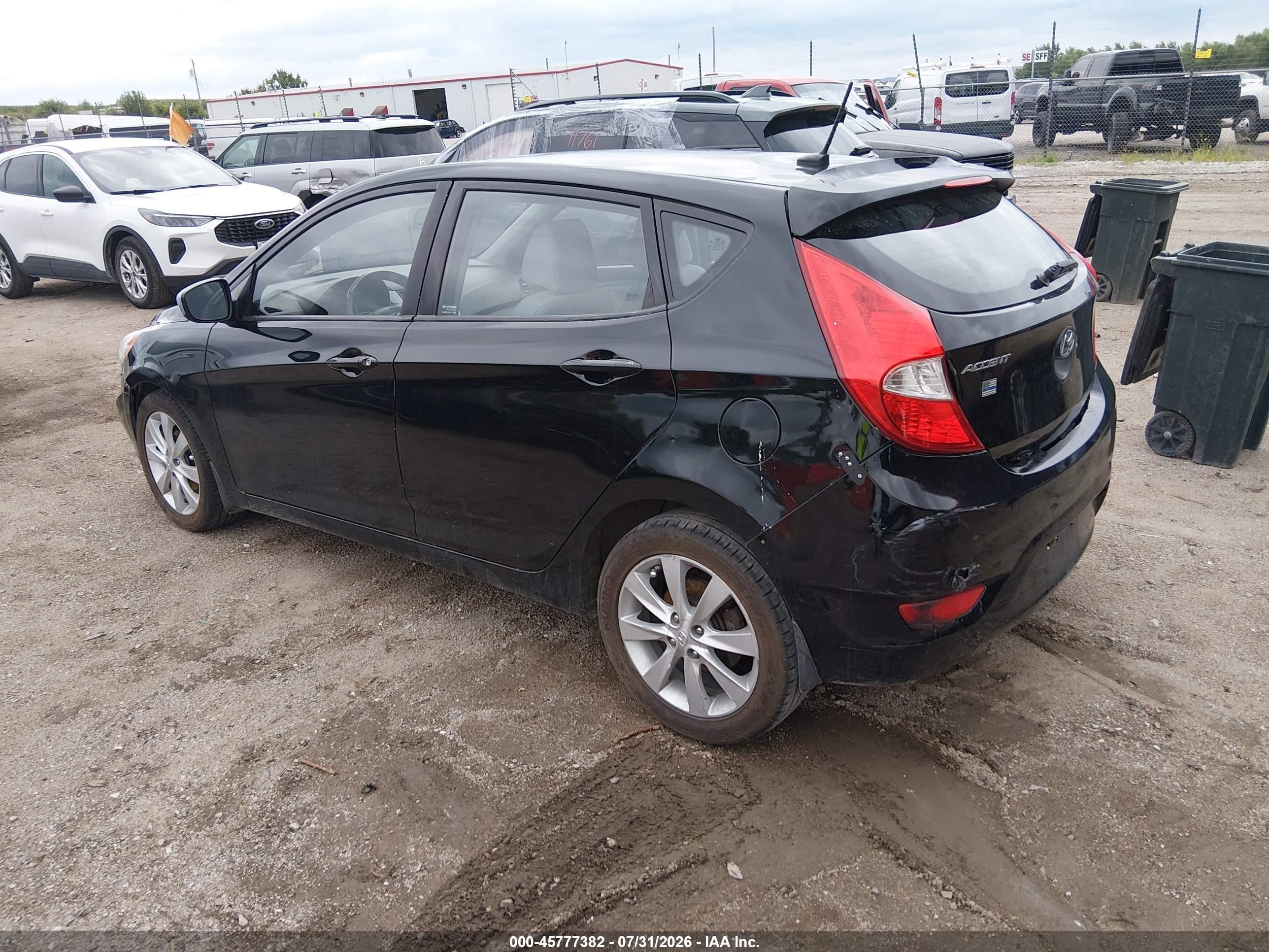 2012 Hyundai Accent Se Black vin: KMHCU5AE7CU017508