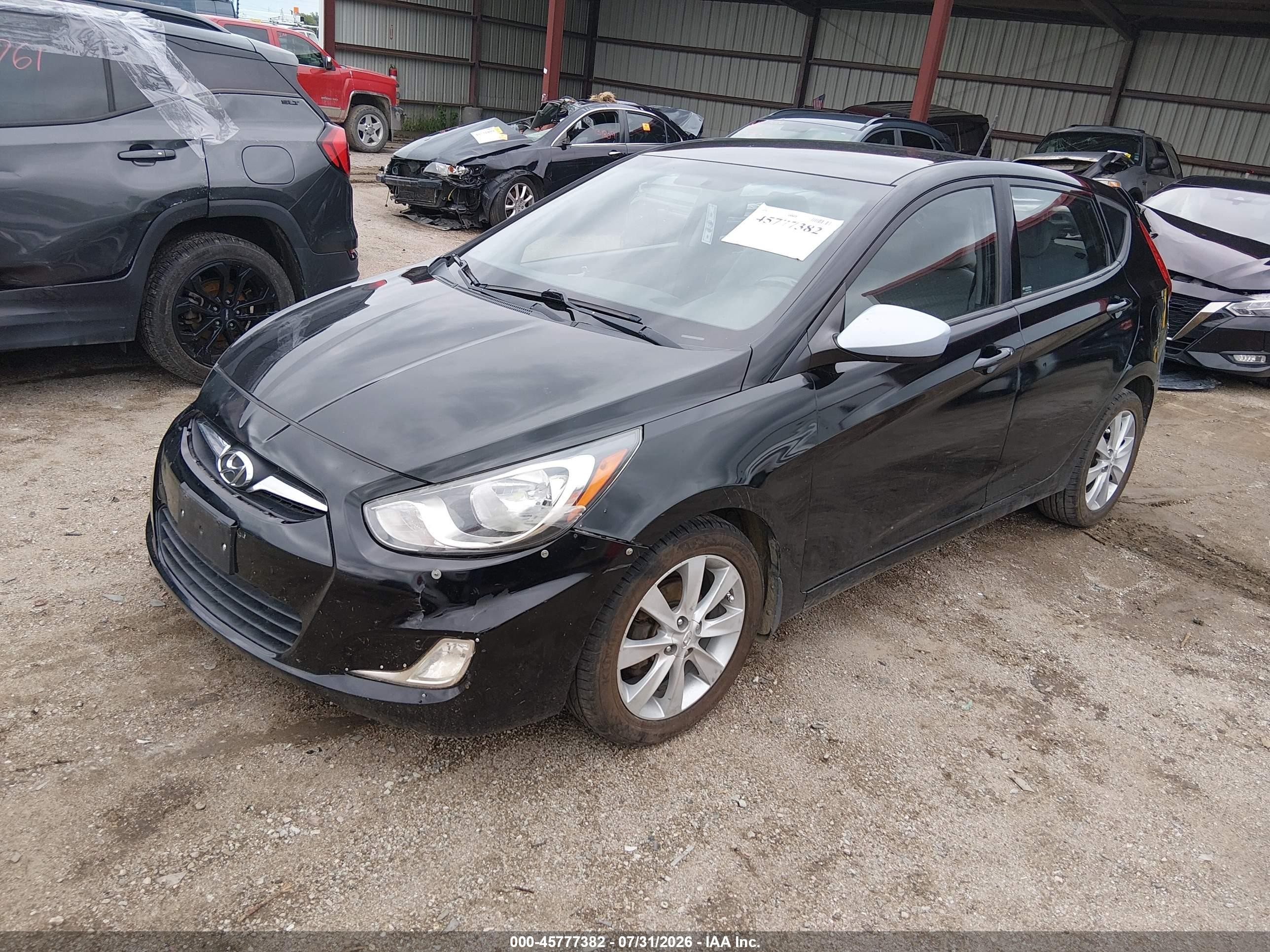 2012 Hyundai Accent Se Black vin: KMHCU5AE7CU017508