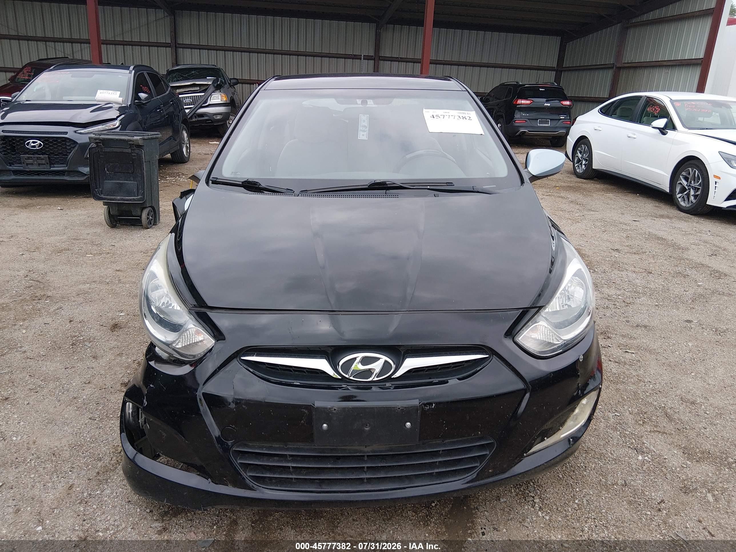 2012 Hyundai Accent Se Black vin: KMHCU5AE7CU017508