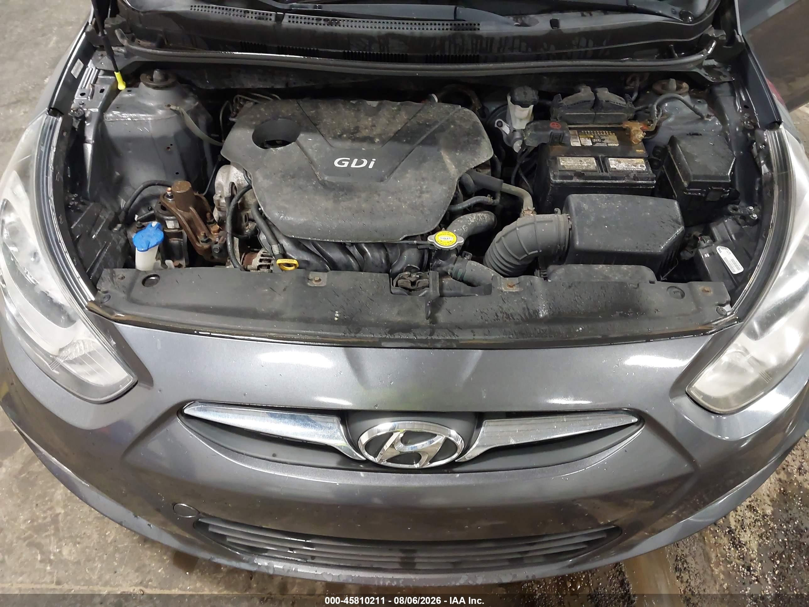 2012 Hyundai Accent Se Gray vin: KMHCU5AE7CU017878