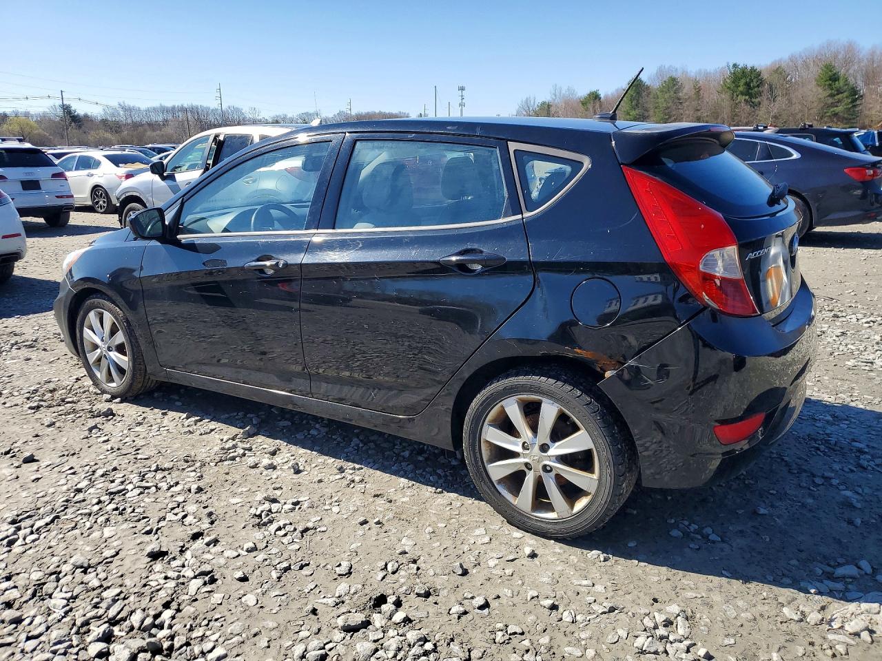 2012 Hyundai Accent Se Black vin: KMHCU5AE7CU032543
