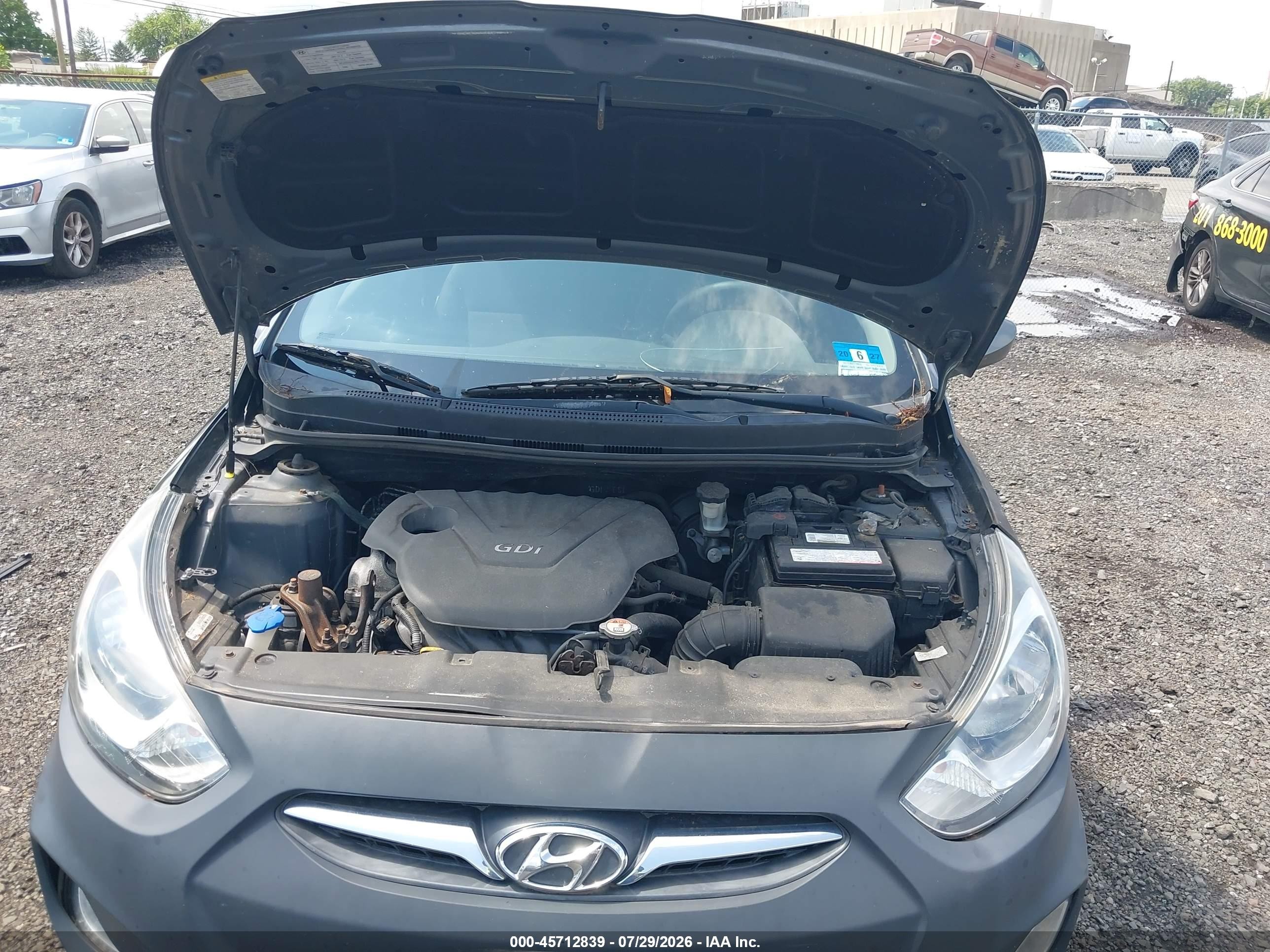 2012 Hyundai Accent Se Серый vin: KMHCU5AE7CU052842