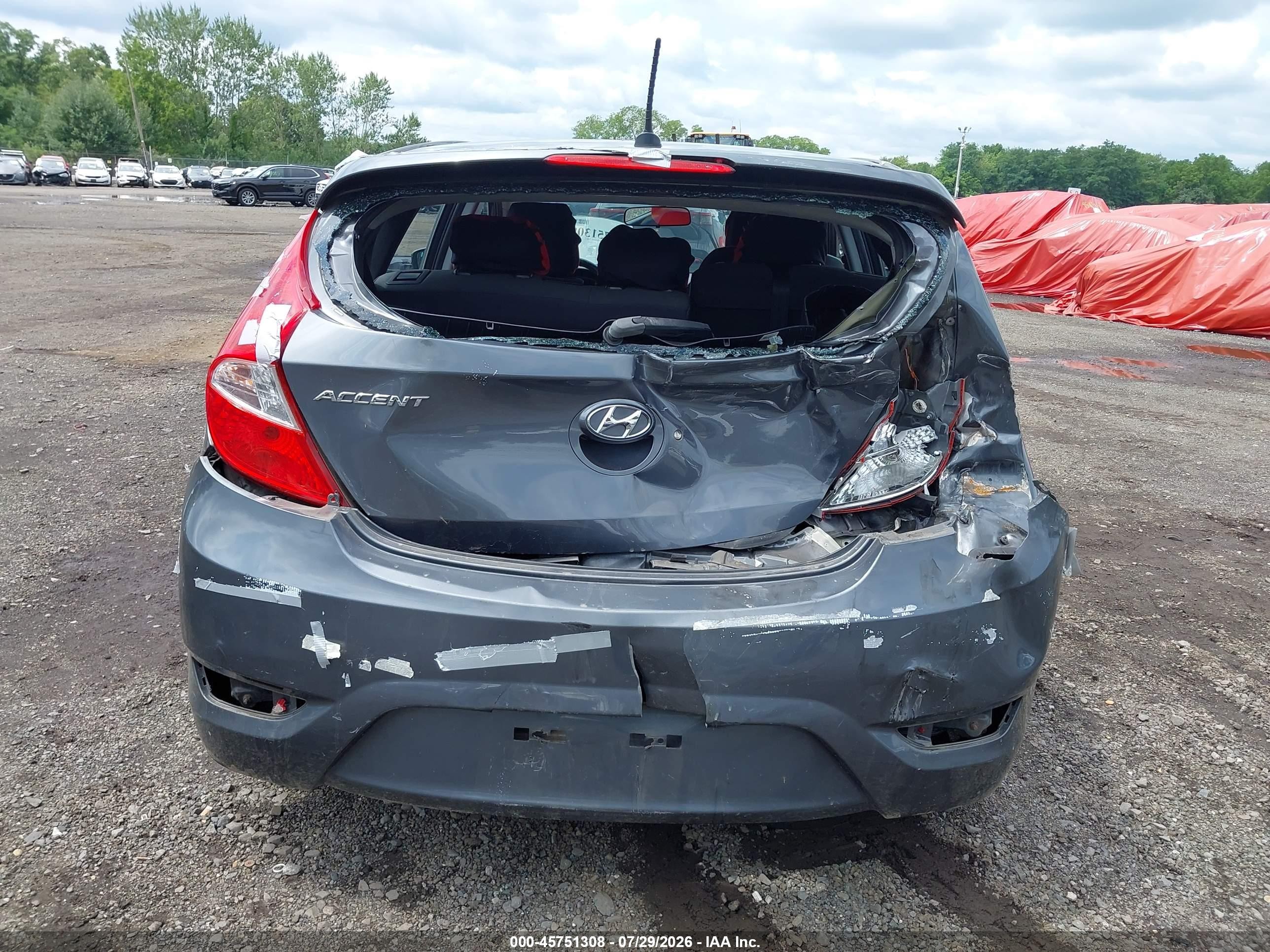 2012 Hyundai Accent Se Gray vin: KMHCU5AE7CU054932