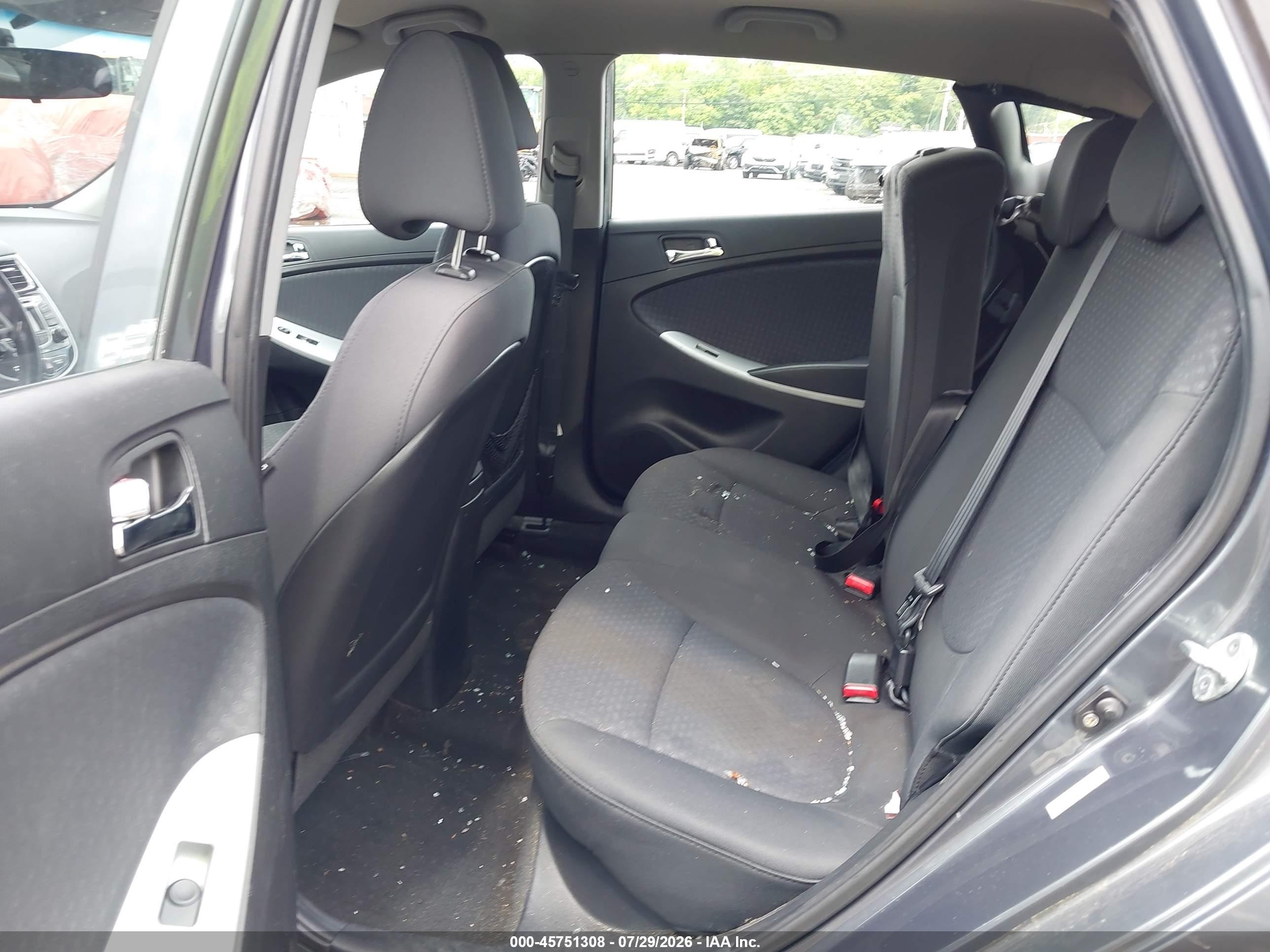 2012 Hyundai Accent Se Gray vin: KMHCU5AE7CU054932