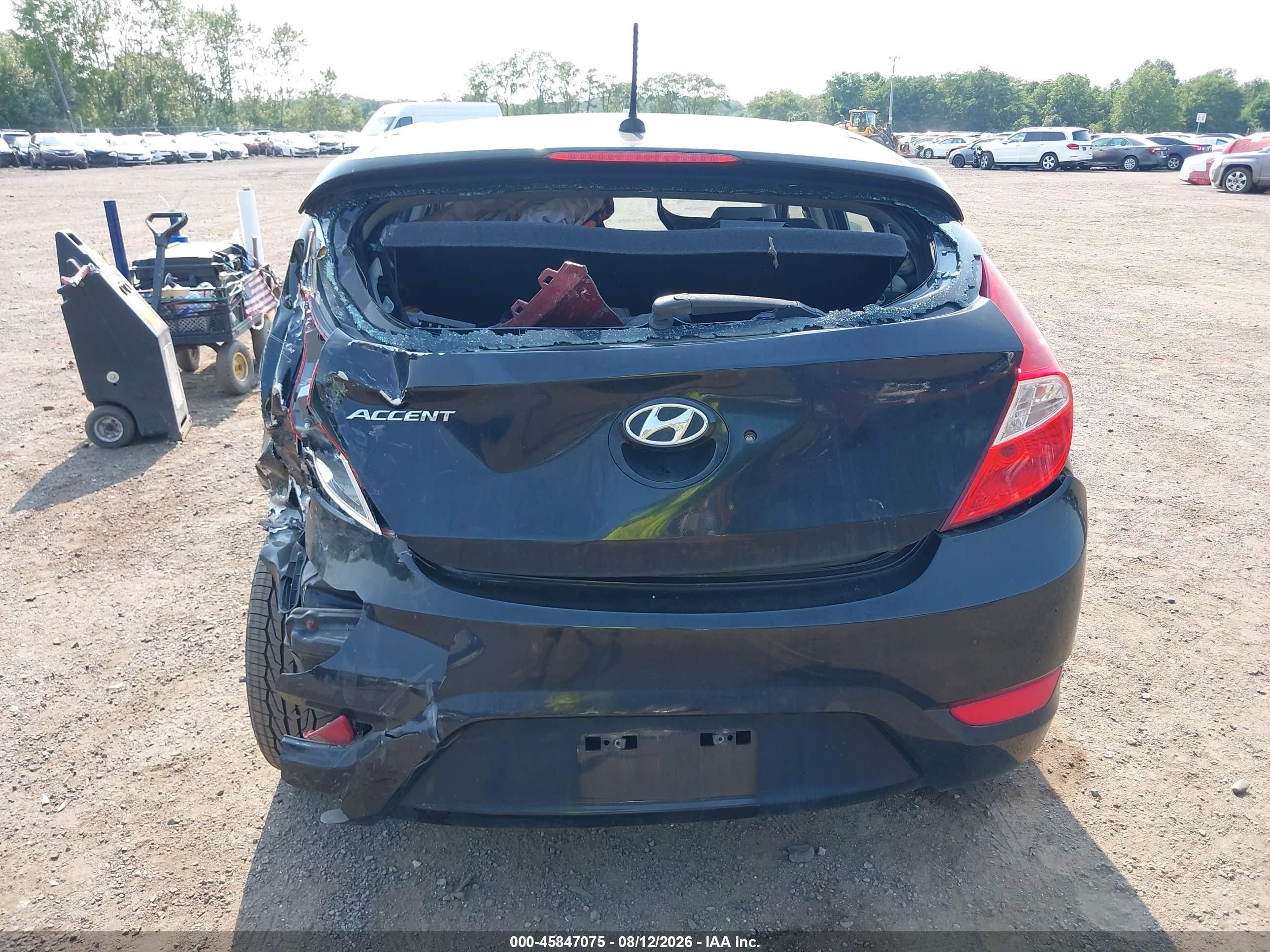 2013 Hyundai Accent Se Черный vin: KMHCU5AE7DU119845