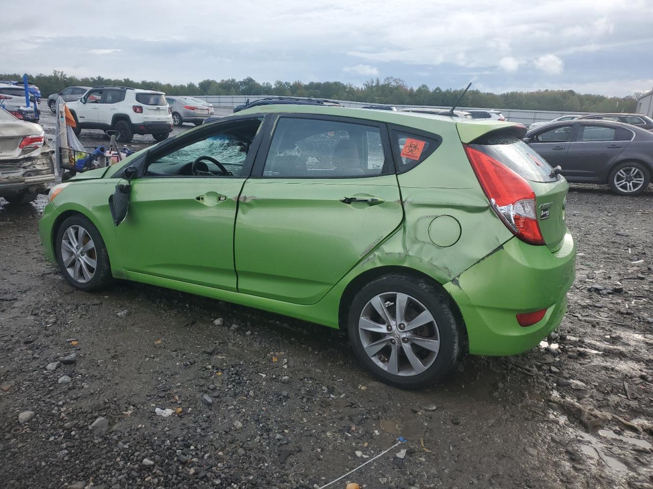 2014 Hyundai Accent Gls Green vin: KMHCU5AE7EU178251