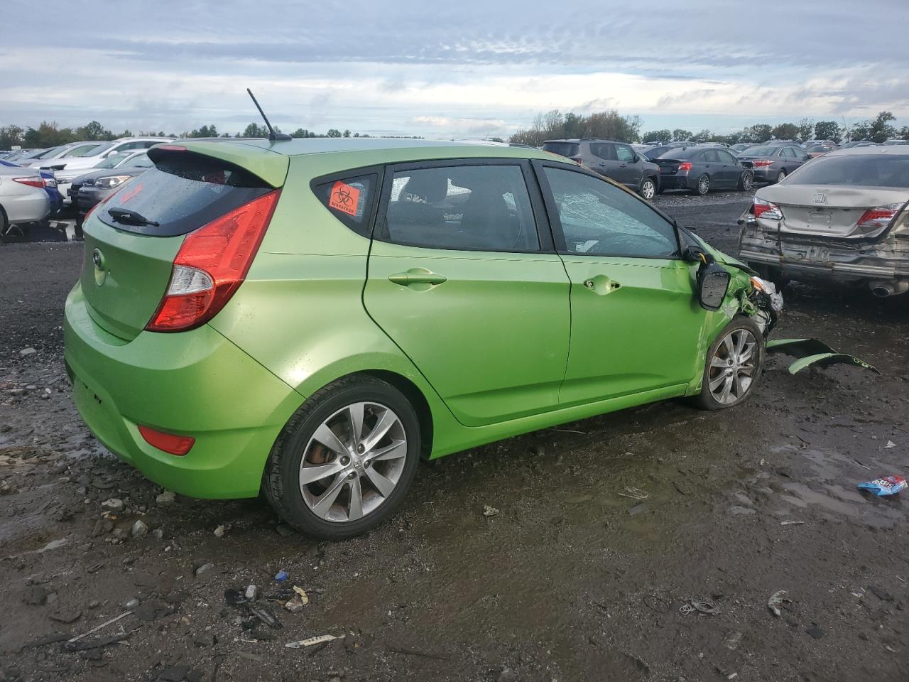 2014 Hyundai Accent Gls Green vin: KMHCU5AE7EU178251