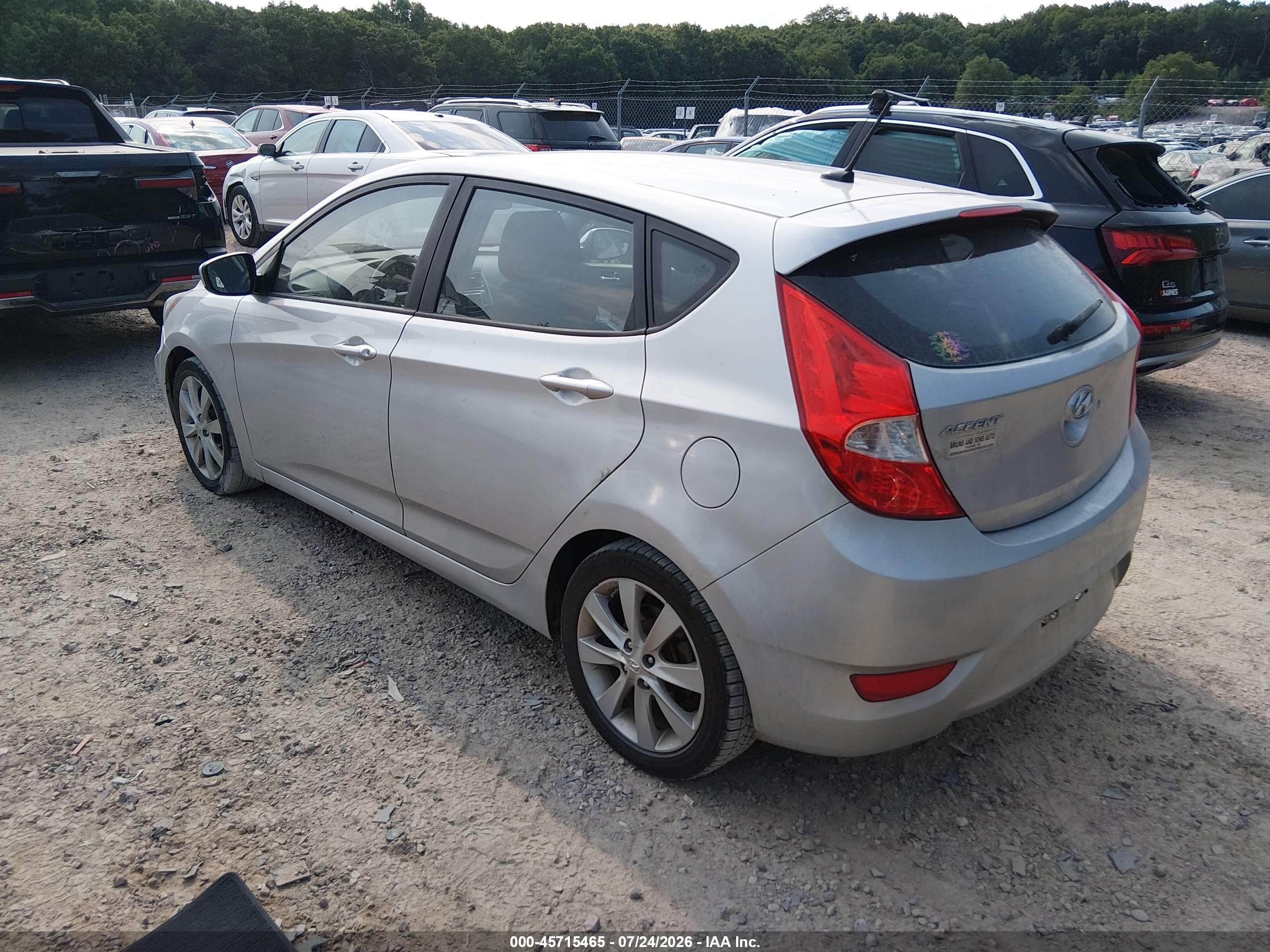2012 Hyundai Accent Se Silver vin: KMHCU5AE8CU004573