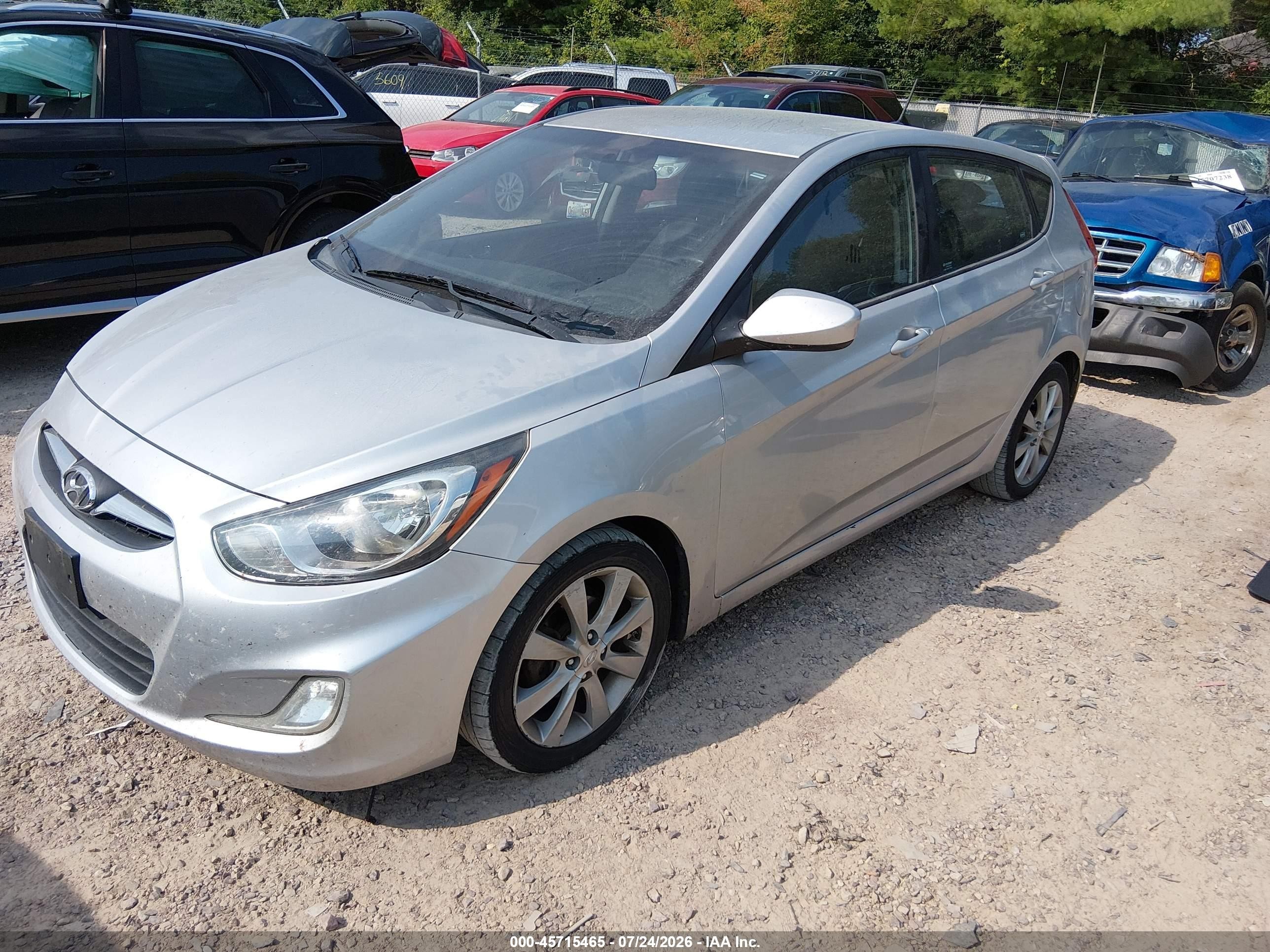 2012 Hyundai Accent Se Silver vin: KMHCU5AE8CU004573