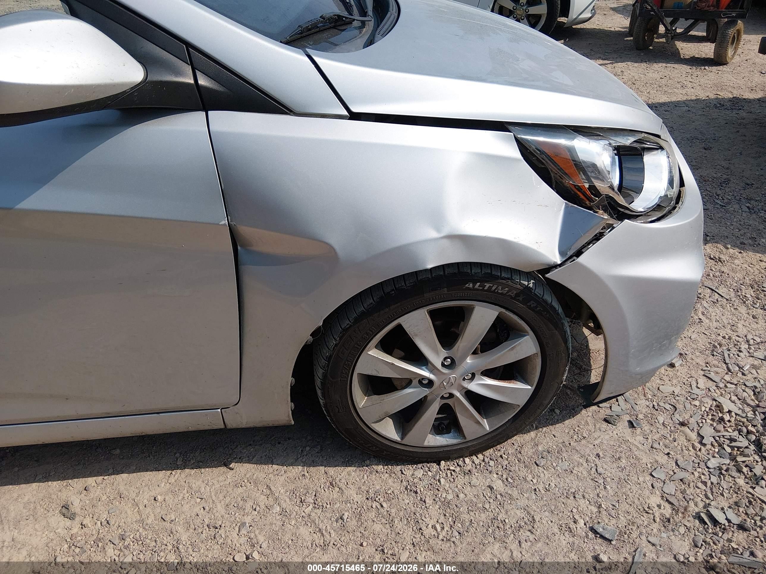 2012 Hyundai Accent Se Silver vin: KMHCU5AE8CU004573
