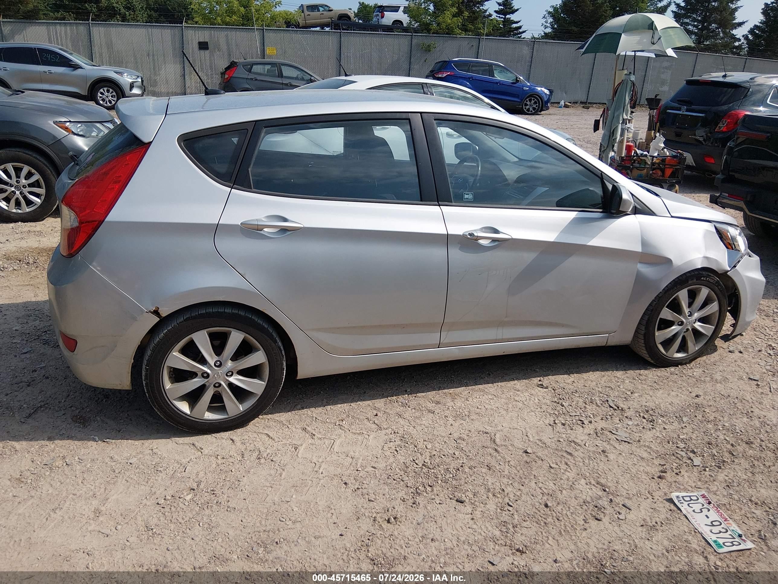 2012 Hyundai Accent Se Silver vin: KMHCU5AE8CU004573