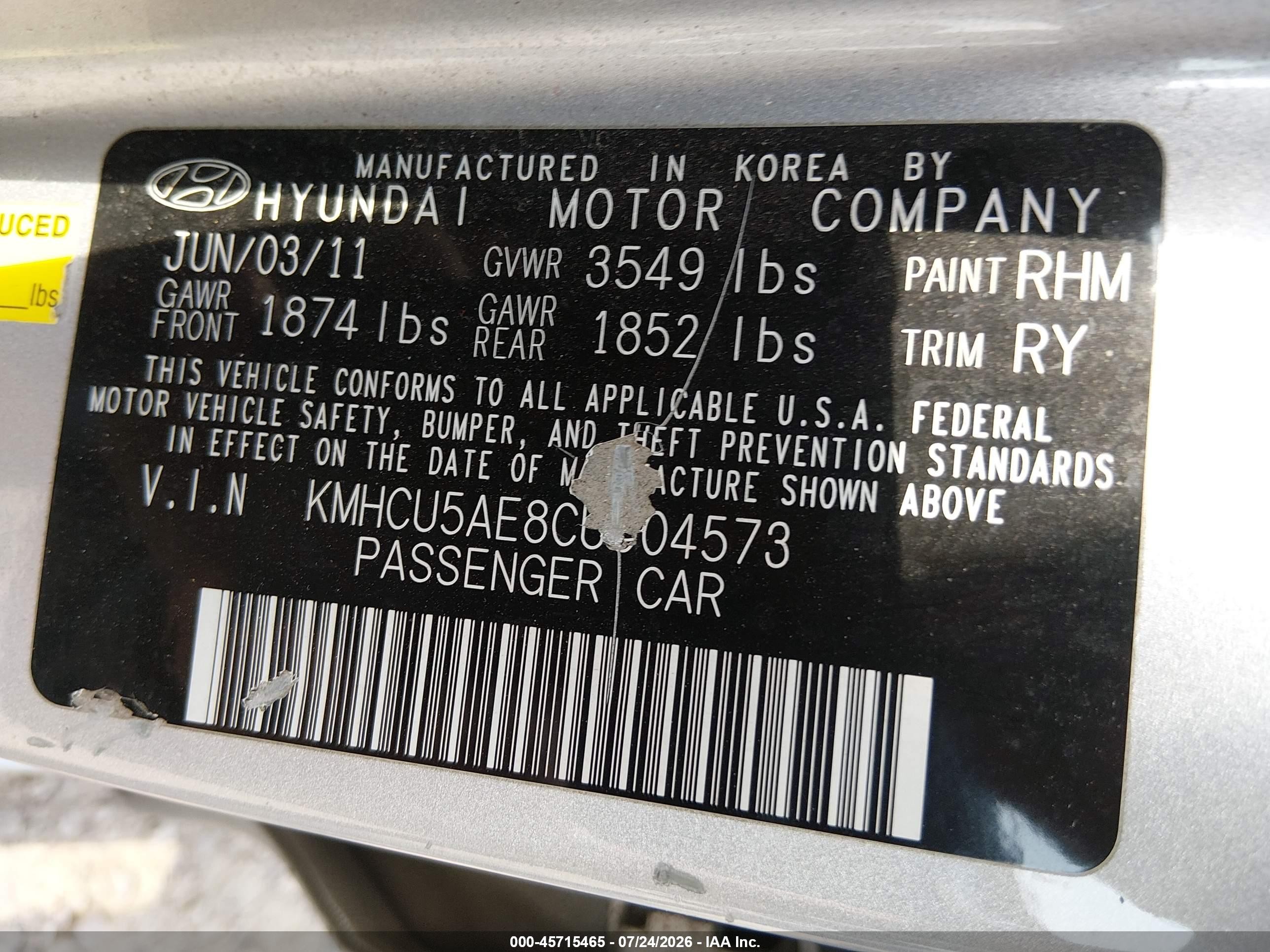 2012 Hyundai Accent Se Silver vin: KMHCU5AE8CU004573