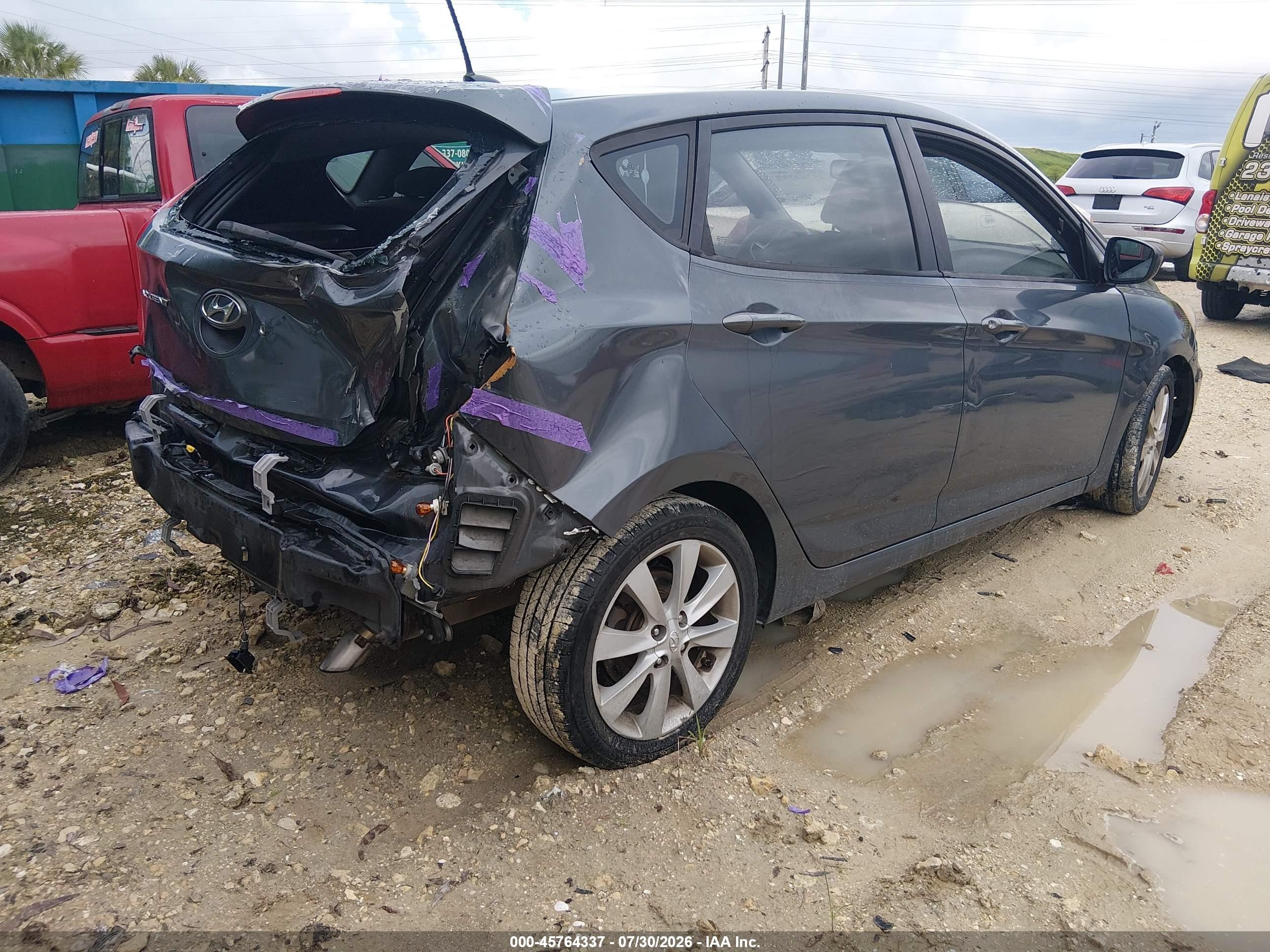 2012 Hyundai Accent Se Серый vin: KMHCU5AE8CU004881