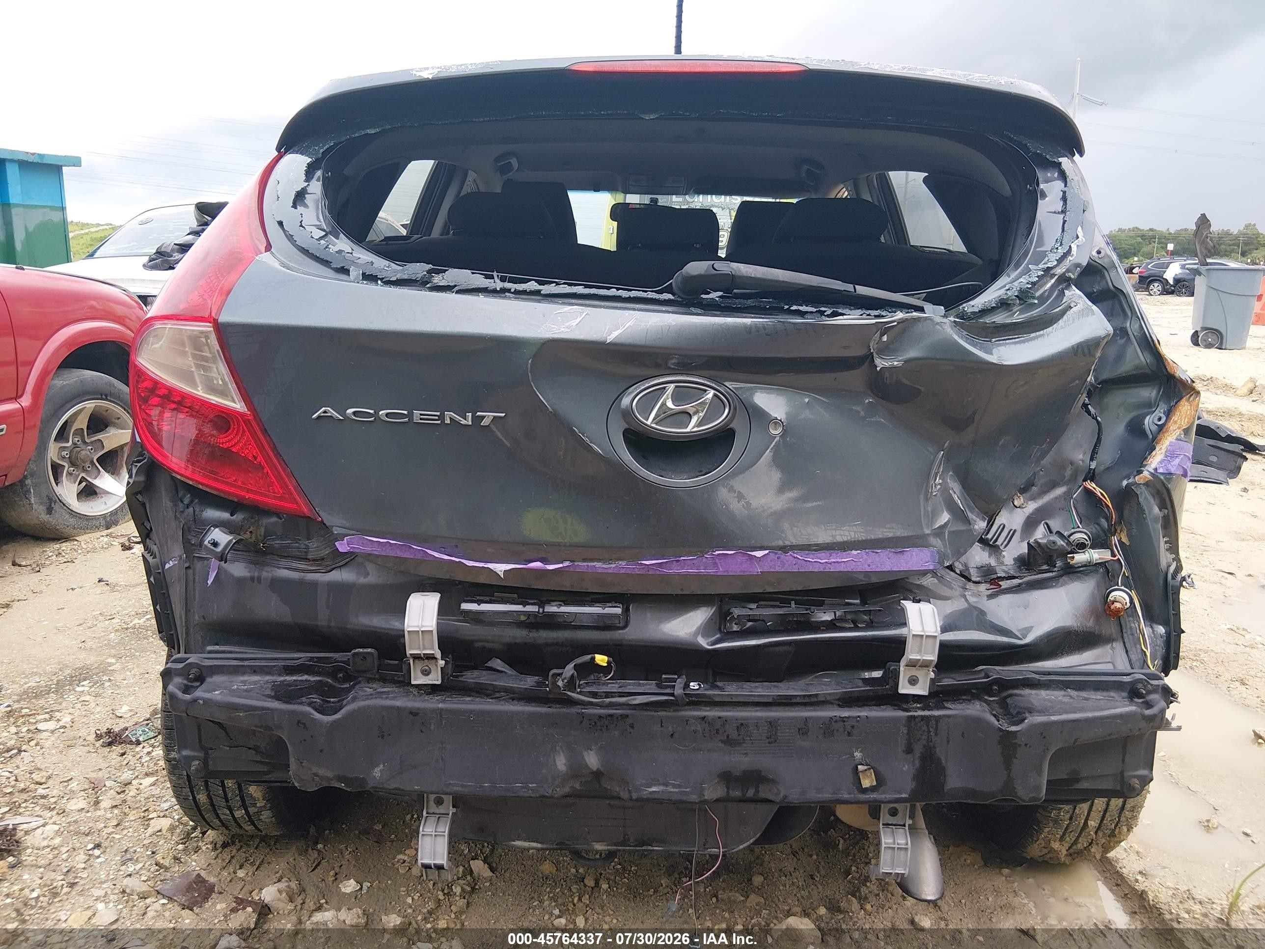 2012 Hyundai Accent Se Серый vin: KMHCU5AE8CU004881