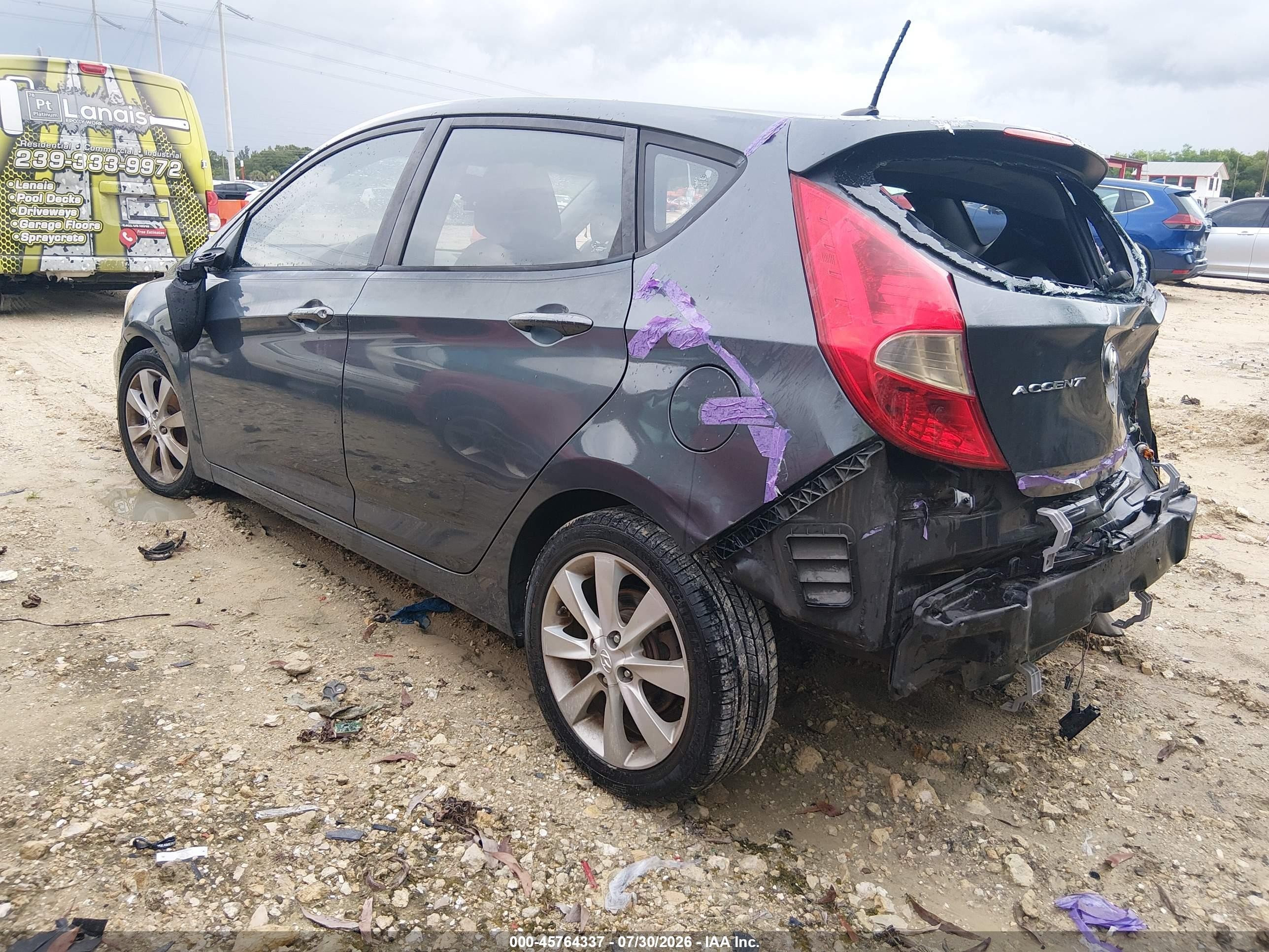 2012 Hyundai Accent Se Серый vin: KMHCU5AE8CU004881