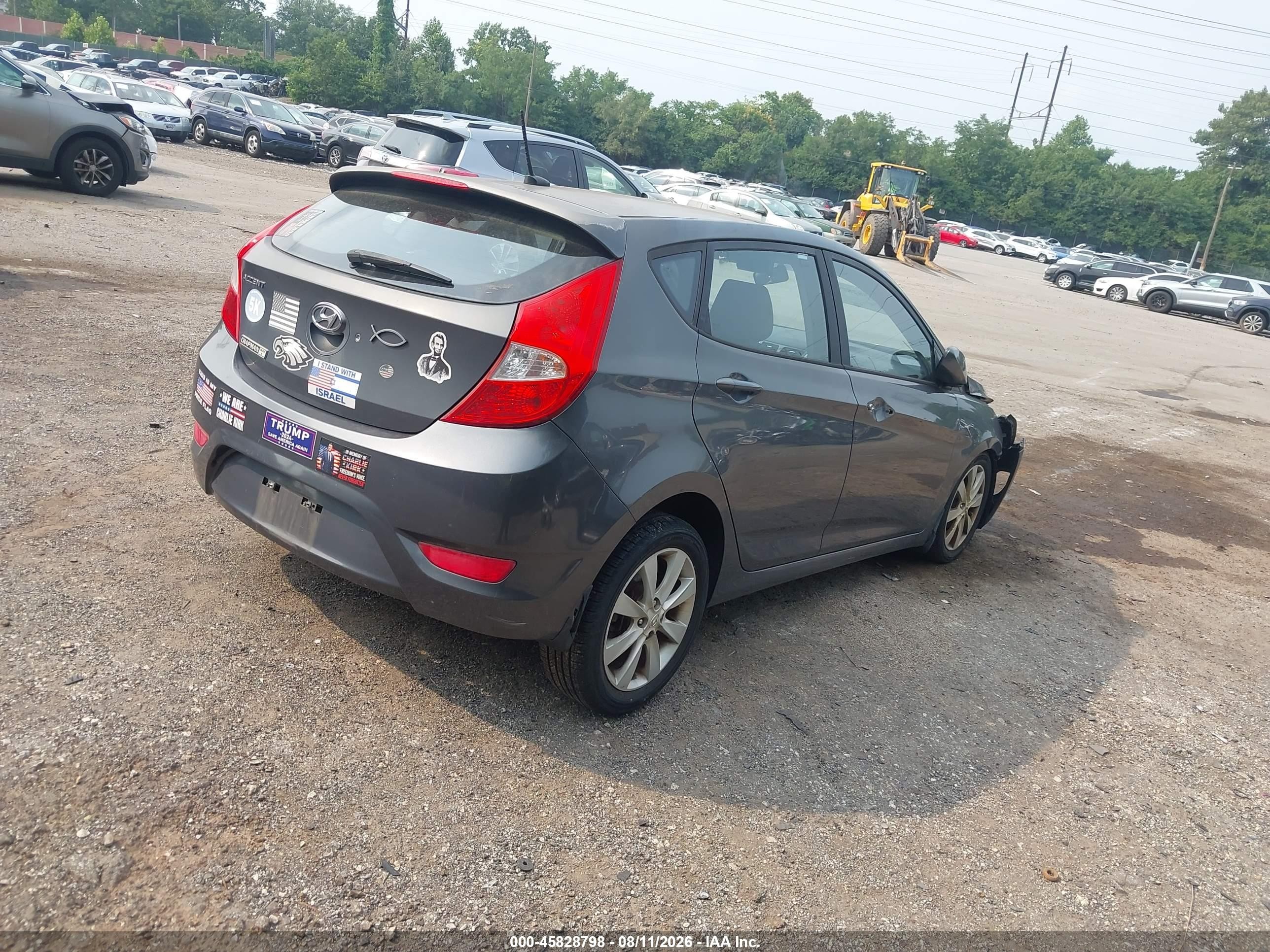 2012 Hyundai Accent Se Gray vin: KMHCU5AE8CU026198