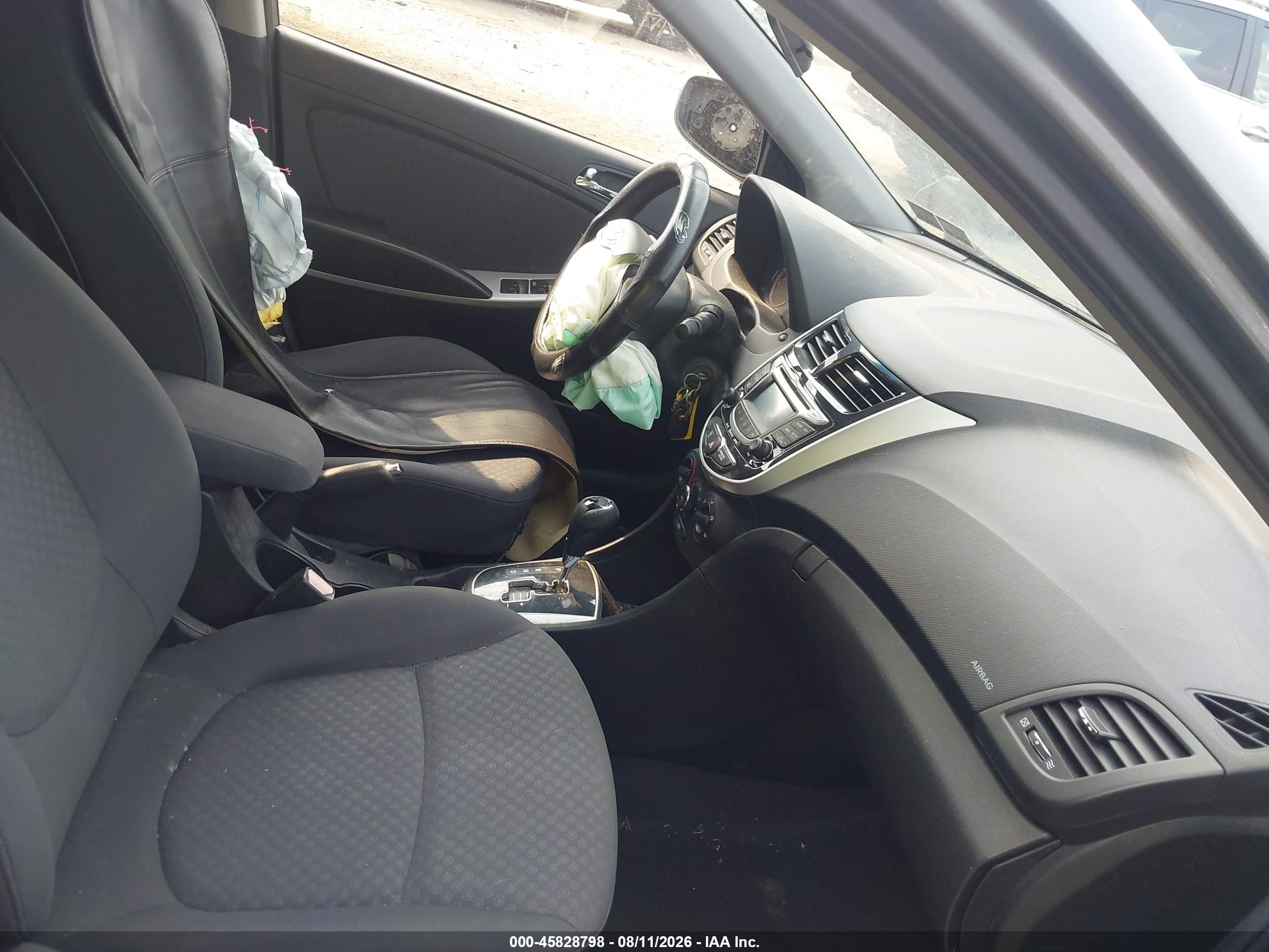 2012 Hyundai Accent Se Gray vin: KMHCU5AE8CU026198