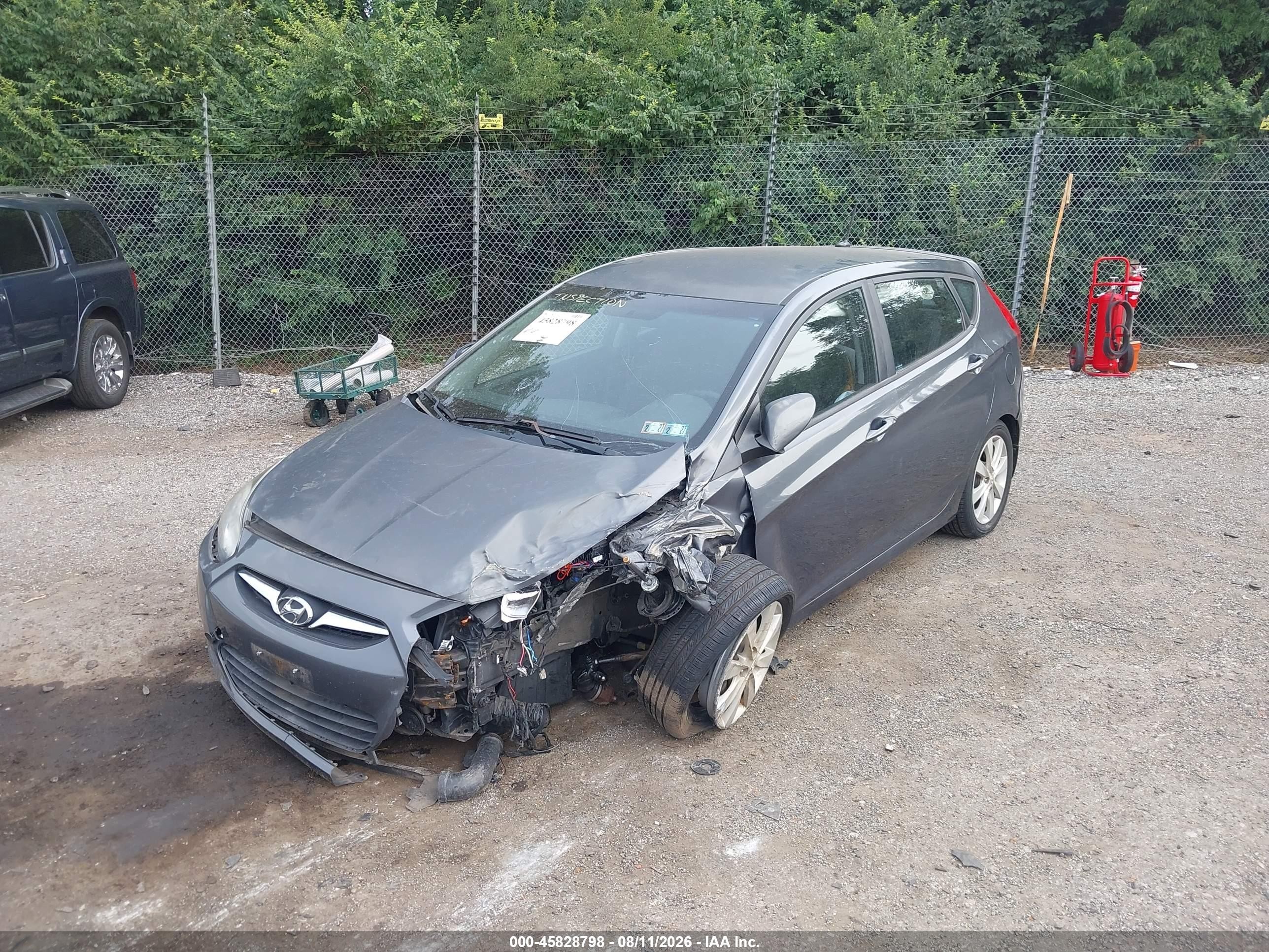 2012 Hyundai Accent Se Gray vin: KMHCU5AE8CU026198