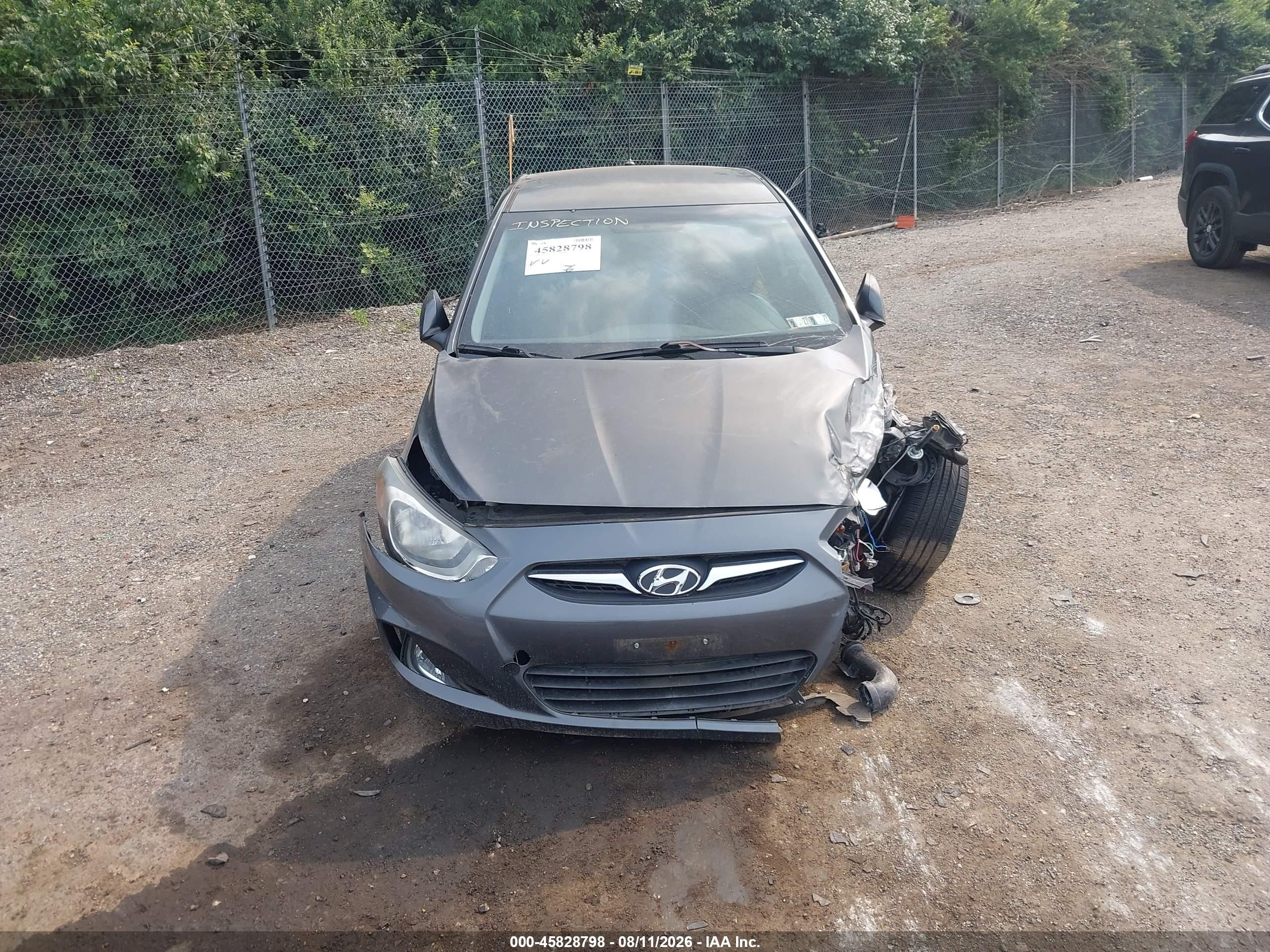 2012 Hyundai Accent Se Gray vin: KMHCU5AE8CU026198
